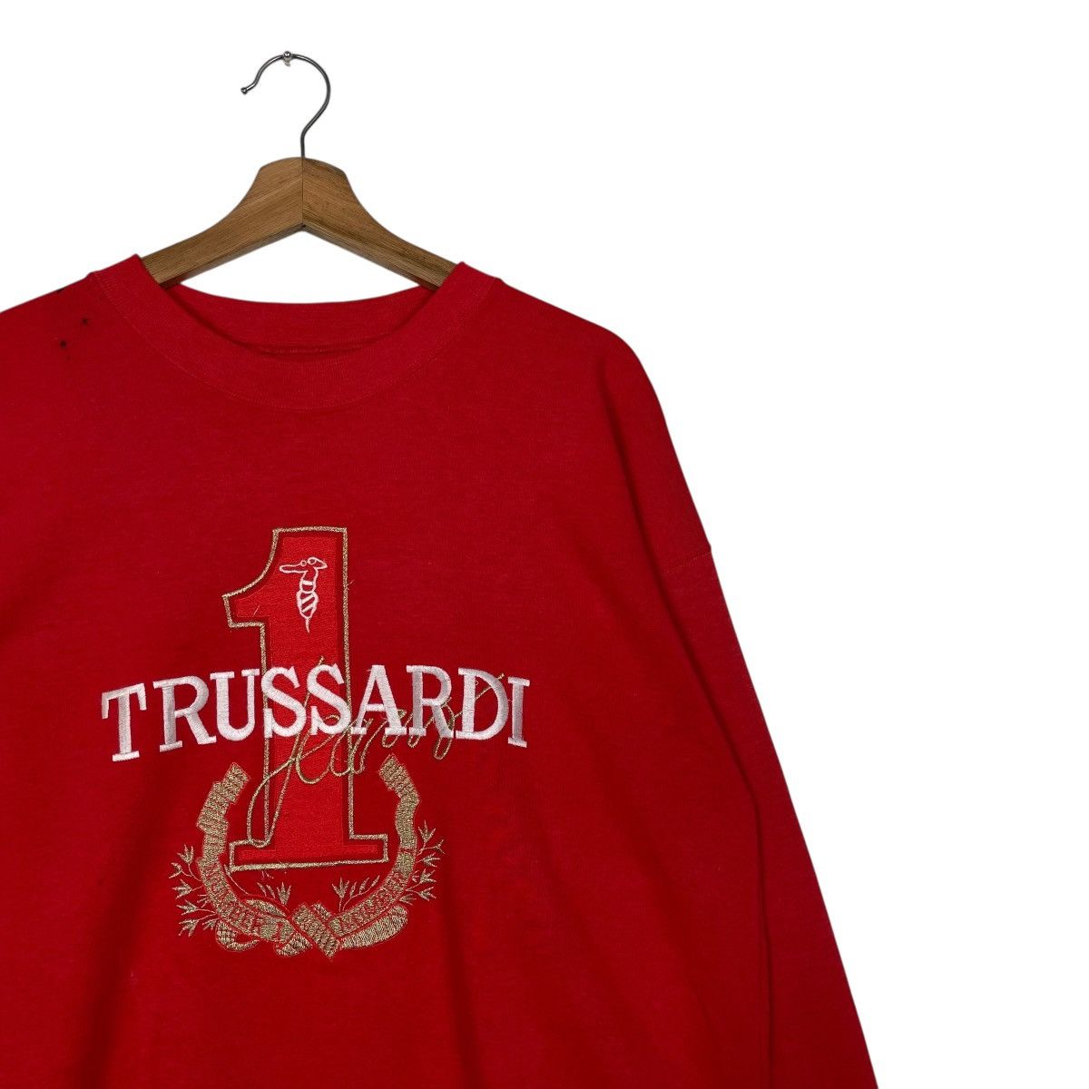 Trussardi Trussardi Big Logo Sweatshirt Size US M / EU 48-50 / 2 - 5 Thumbnail