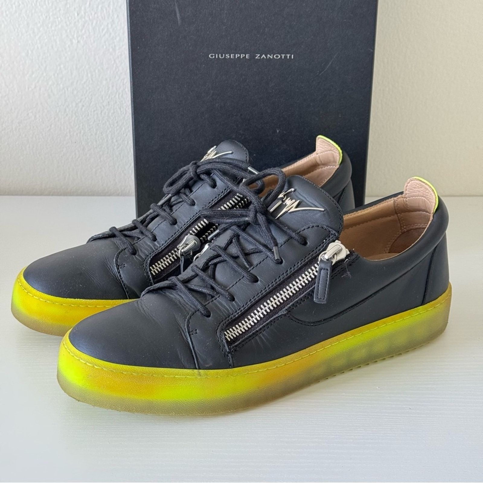 Giuseppe Zanotti Giuseppe Zanotti Black Sneakers with Modern Design, Size 45 Size US 12 / EU 45 - 4 Thumbnail