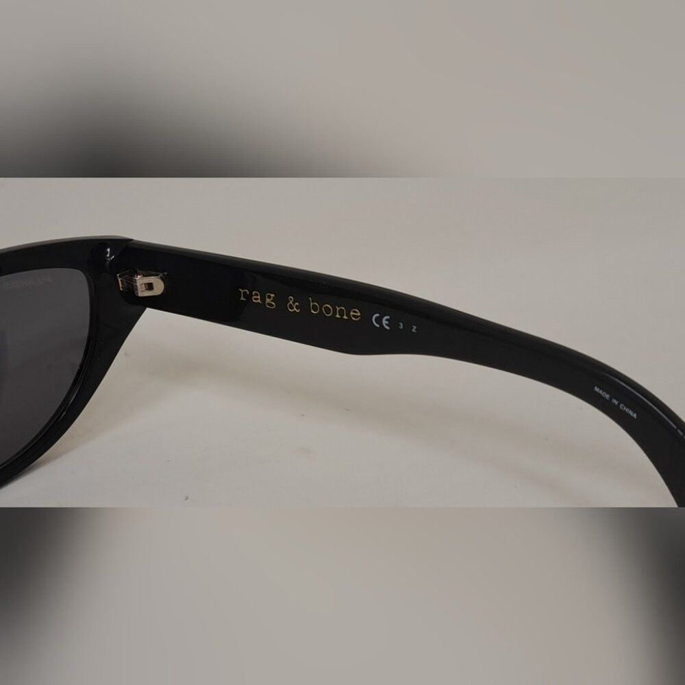 Rag & Bone rag & bone Sunglasses Black Smoke Gray Cat-Eye Polarized RN Size ONE SIZE - 5 Thumbnail