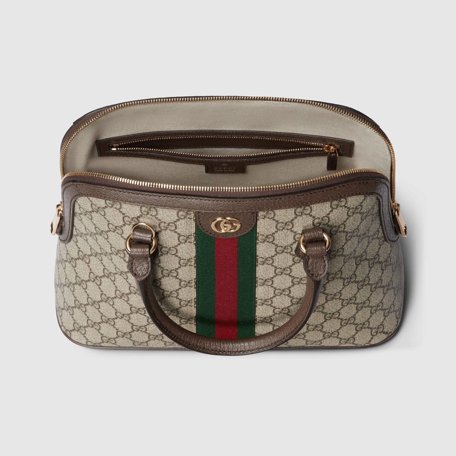 Gucci GUCCI Ophidia Medium Beige/Ebony GG Canvas Top Handle Size ONE SIZE - 5 Thumbnail