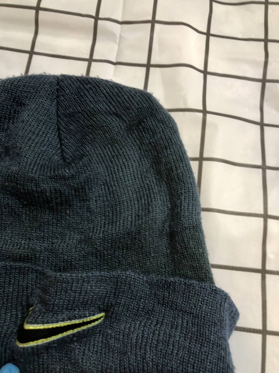 Nike Vintage Y2K Center Swoosh Nike Beanie Winter Hat Cap Dark Size ONE SIZE - 4 Thumbnail