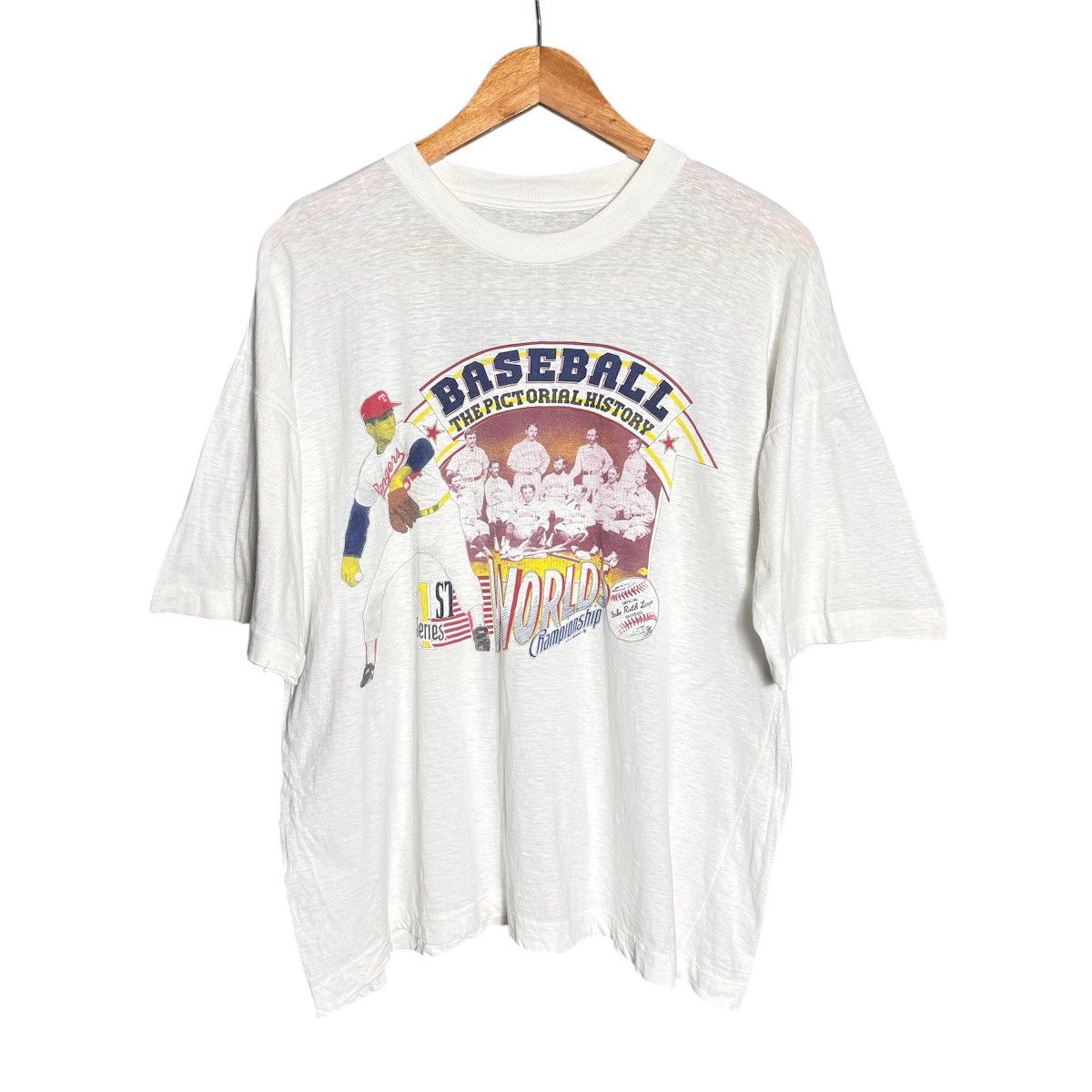 MLB × Vintage Vintage 90s Texas Rangers Championship MLB Baseball T-Shirt Size US XL / EU 56 / 4 - 1 Thumbnail