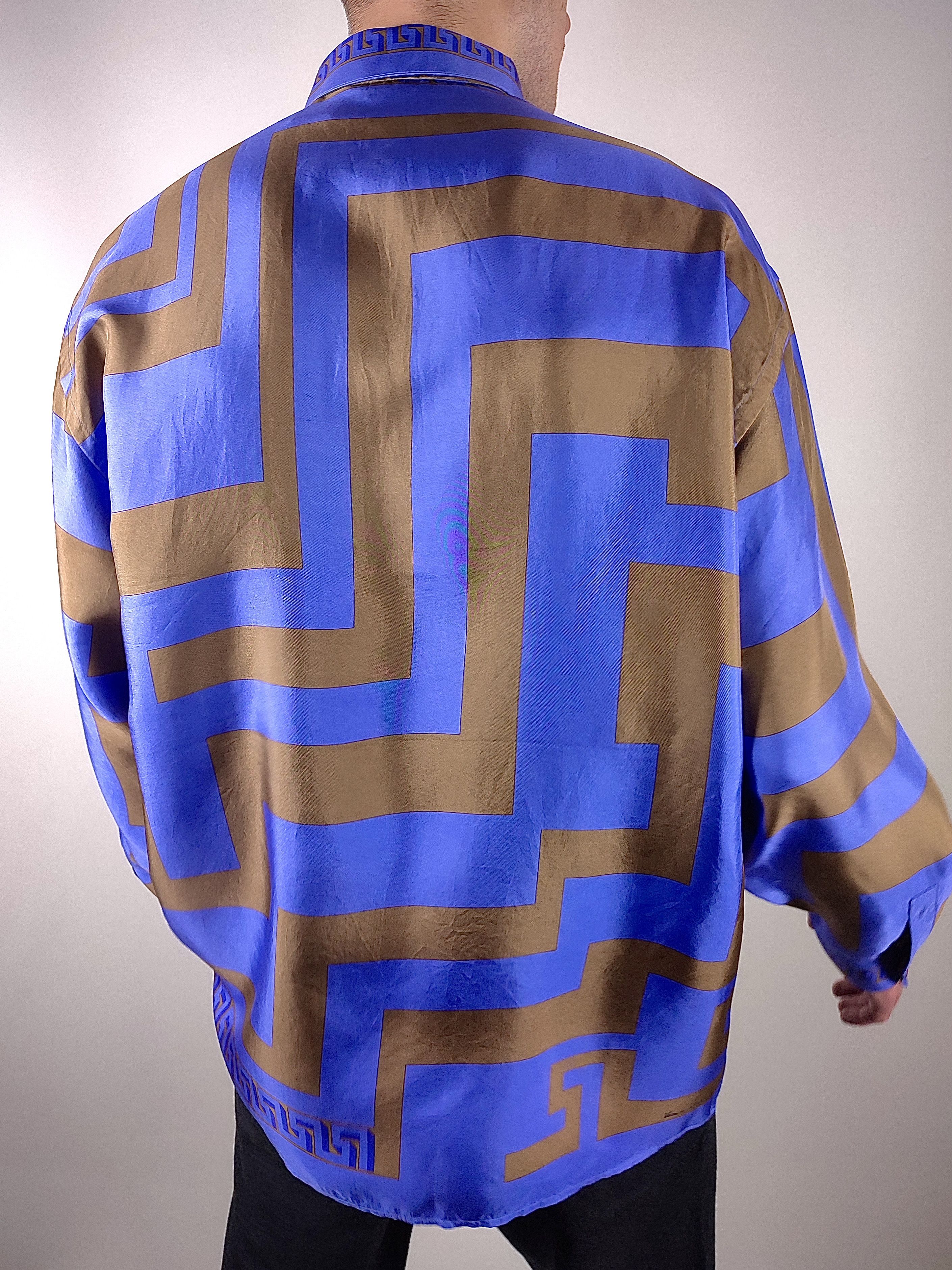 Versace Versace Silk Multicolor Full Print Shirt Size US XL / EU 56 / 4 - 6 Thumbnail