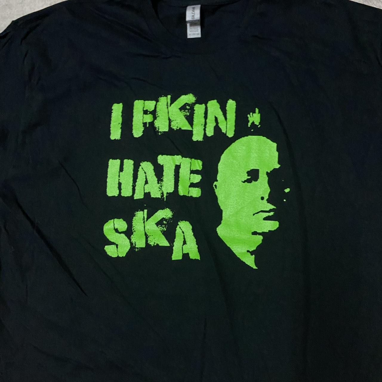 Gildan Black and green I F*ckin Hate Sika T-shirt #goth Size US XXL / EU 58 / 5 - 2 Thumbnail