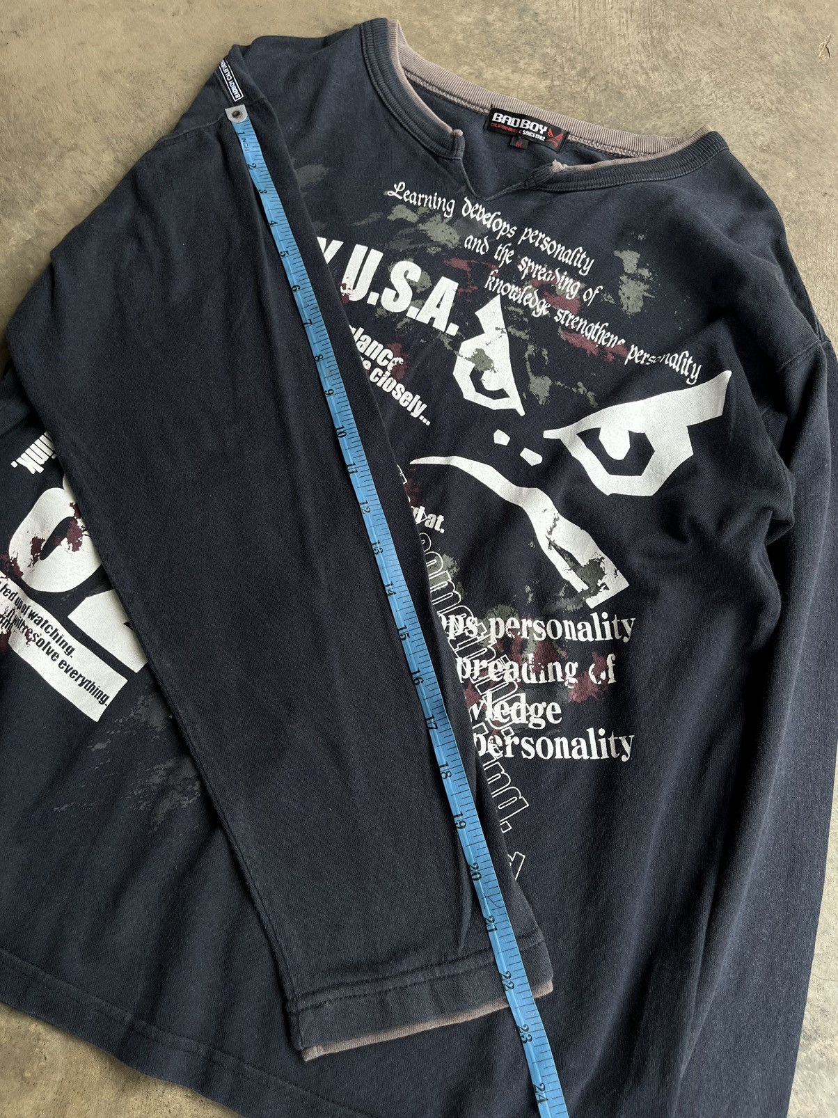 KMRii 2000s JAPANESE BADBOY POEM DOUBLE LAYER GOTHIC PUNK STYLE Size US M / EU 48-50 / 2 - 11 Thumbnail