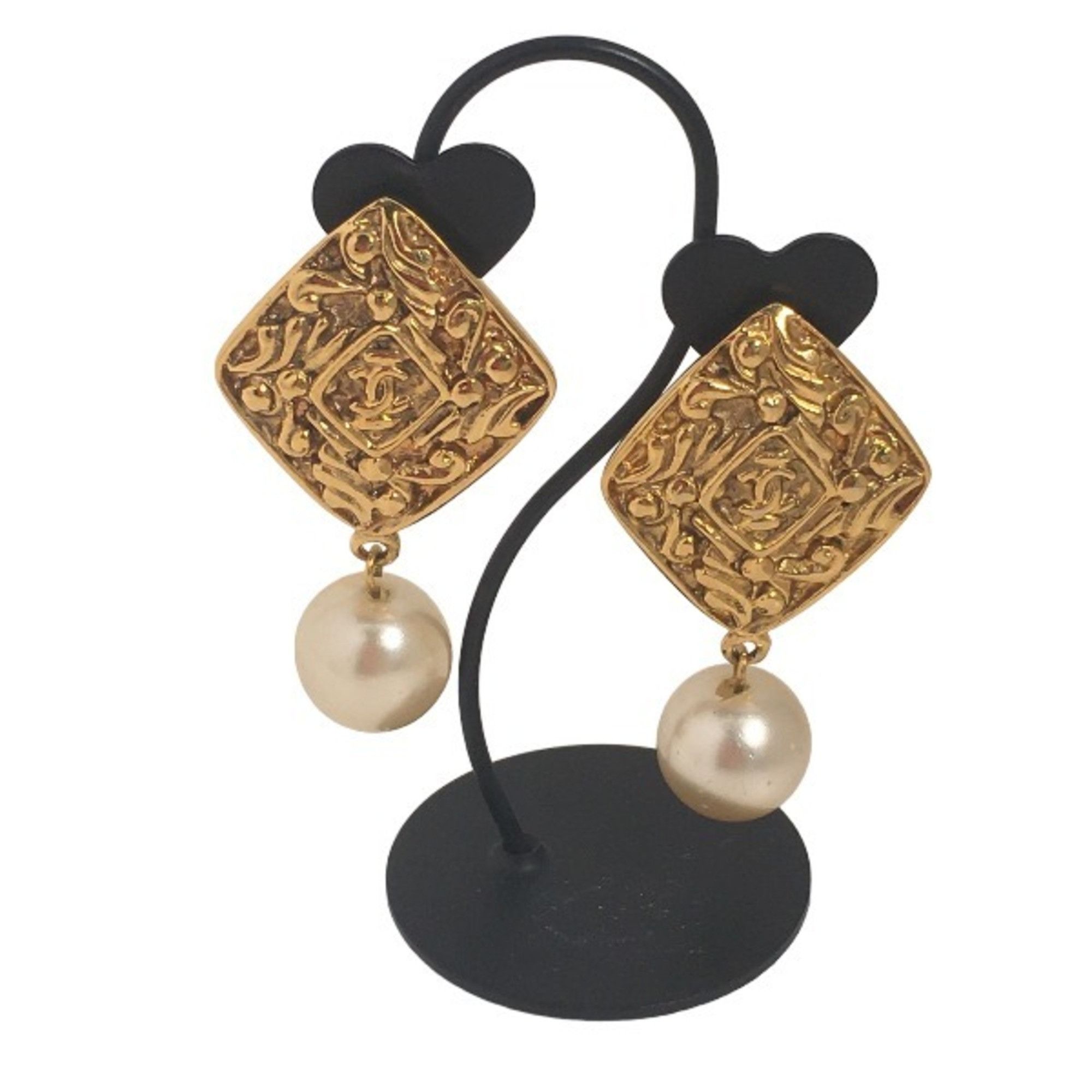 image of Chanel Earrings Vintage Gold, Women's