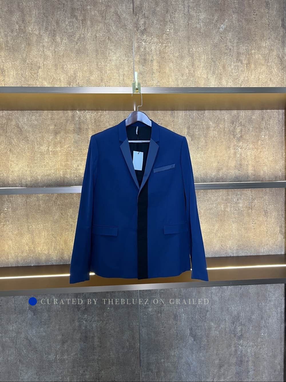 Dior Elegant Blue Mohair Blend Blazer Size US M / EU 48-50 / 2 - 1 Thumbnail