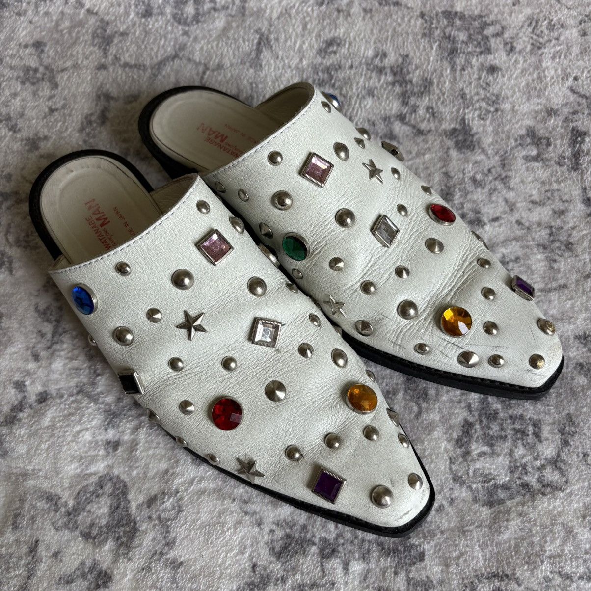 Junya Watanabe Junya Watanabe AW02 Jewel Studded Mules White | M Size US 7 / EU 40 - 1 Thumbnail