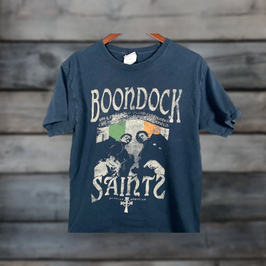 Hanes VINTAGE Boondock Saints T-Shirt Hanes Heavyweight Black Adult Medium Graphic Print Movie 2000s Mens Size US M / EU 48-50 / 2 - 1 Thumbnail