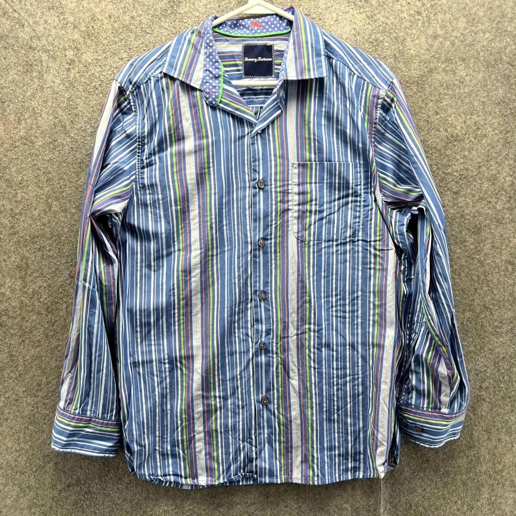 Tommy Bahama Tommy Bahama Shirt Mens S Blue Stripe Long Sleeve Button Front Casual Size US S / EU 44-46 / 1 - 2 Thumbnail