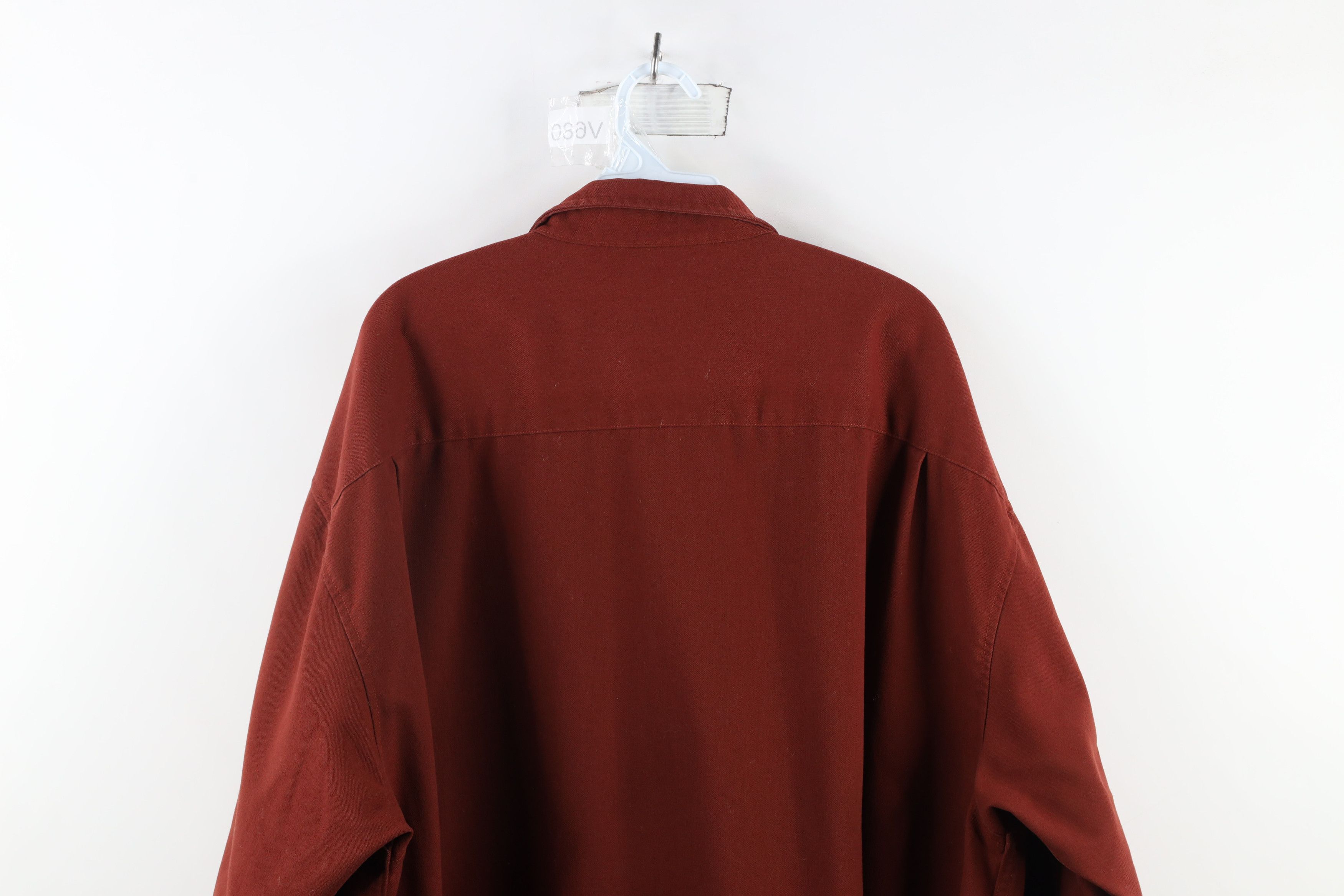 Cabelas × Vintage Vintage 90s Cabelas Heavyweight Collared Button Shirt Red Size US XXL / EU 58 / 5 - 14 Thumbnail