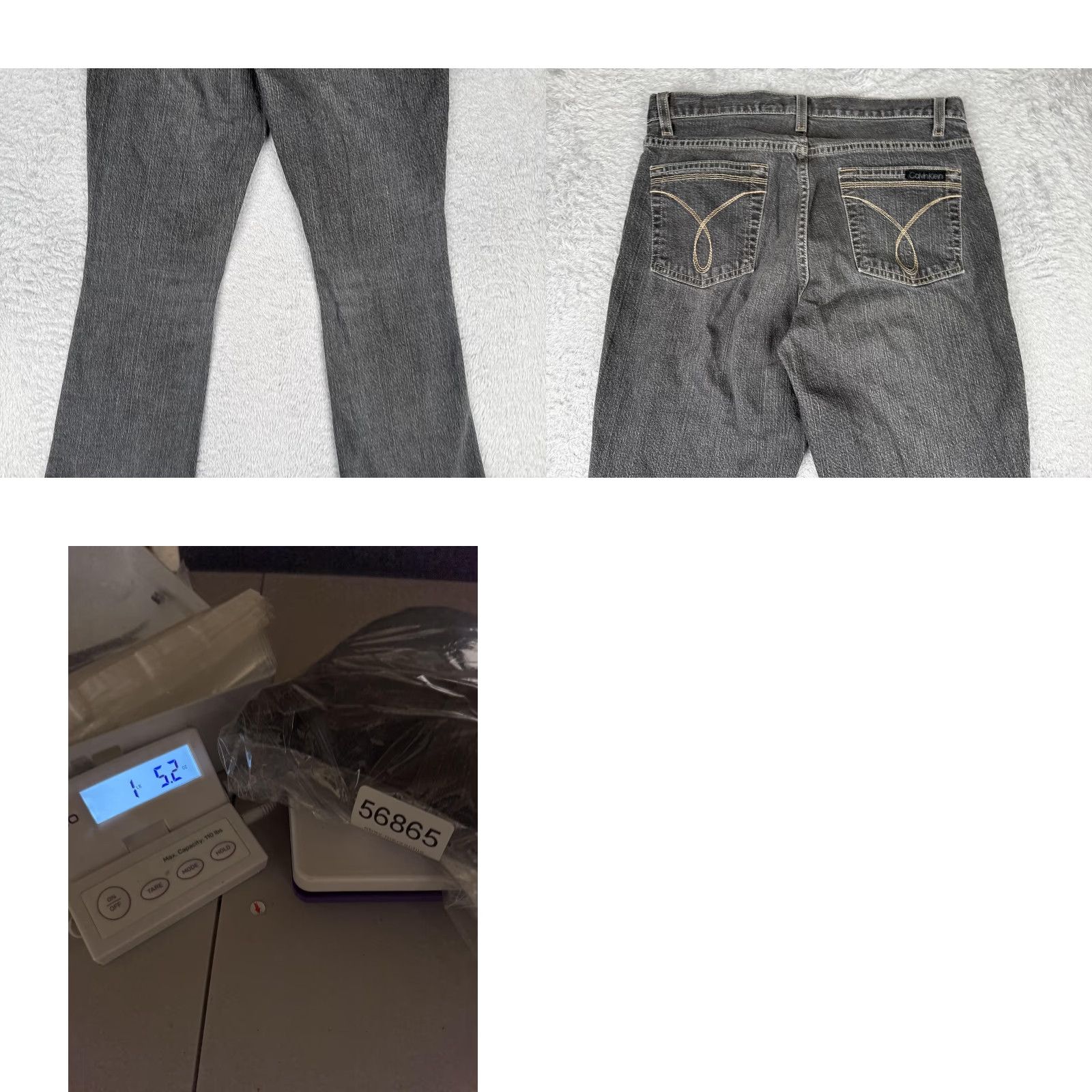 Calvin Klein Calvin Klein Jeans Womens 8 Flare Jeans Gray Charcoal Wash Mid Rise Denim 30x31 Jeans Flared 90s Womens Size 30" / US 8 / IT 44 - 10 Thumbnail