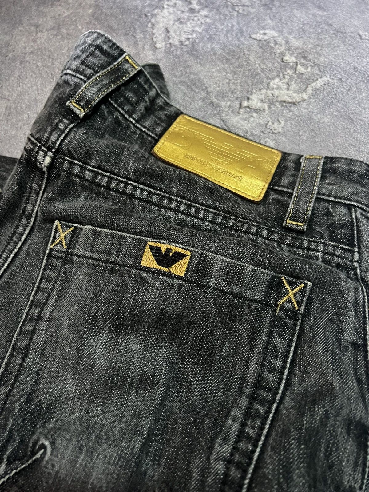 Emporio Armani Emporio Armani Selvedge Denim Pants Vintage Washed Black Size US 30 / EU 46 - 3 Thumbnail