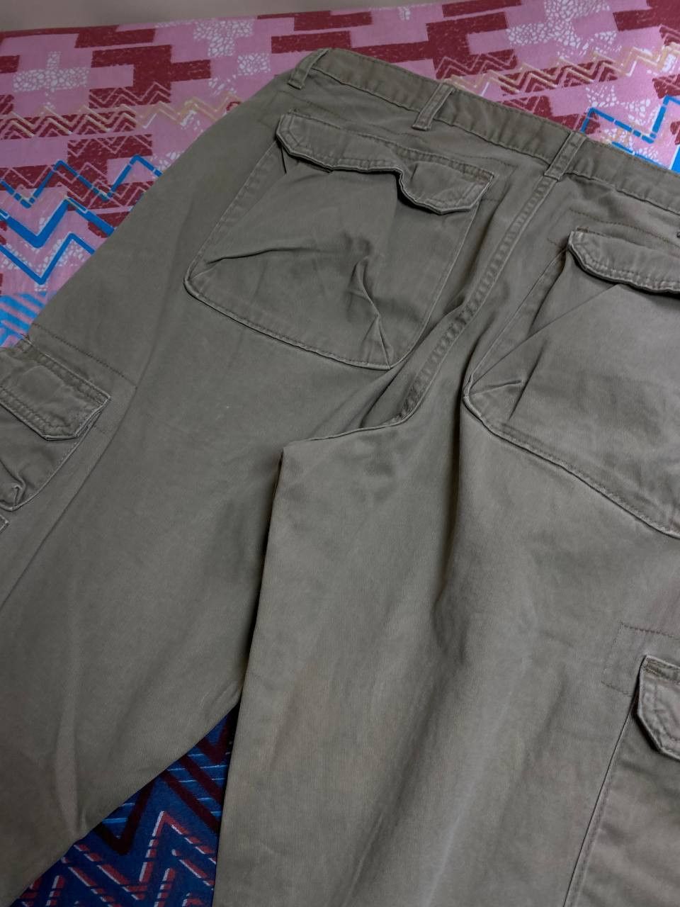 Vintage × Wrangler Wrangler Relaxed Fit Khaki Cargo Pants Size US 36 / EU 52 - 5 Thumbnail