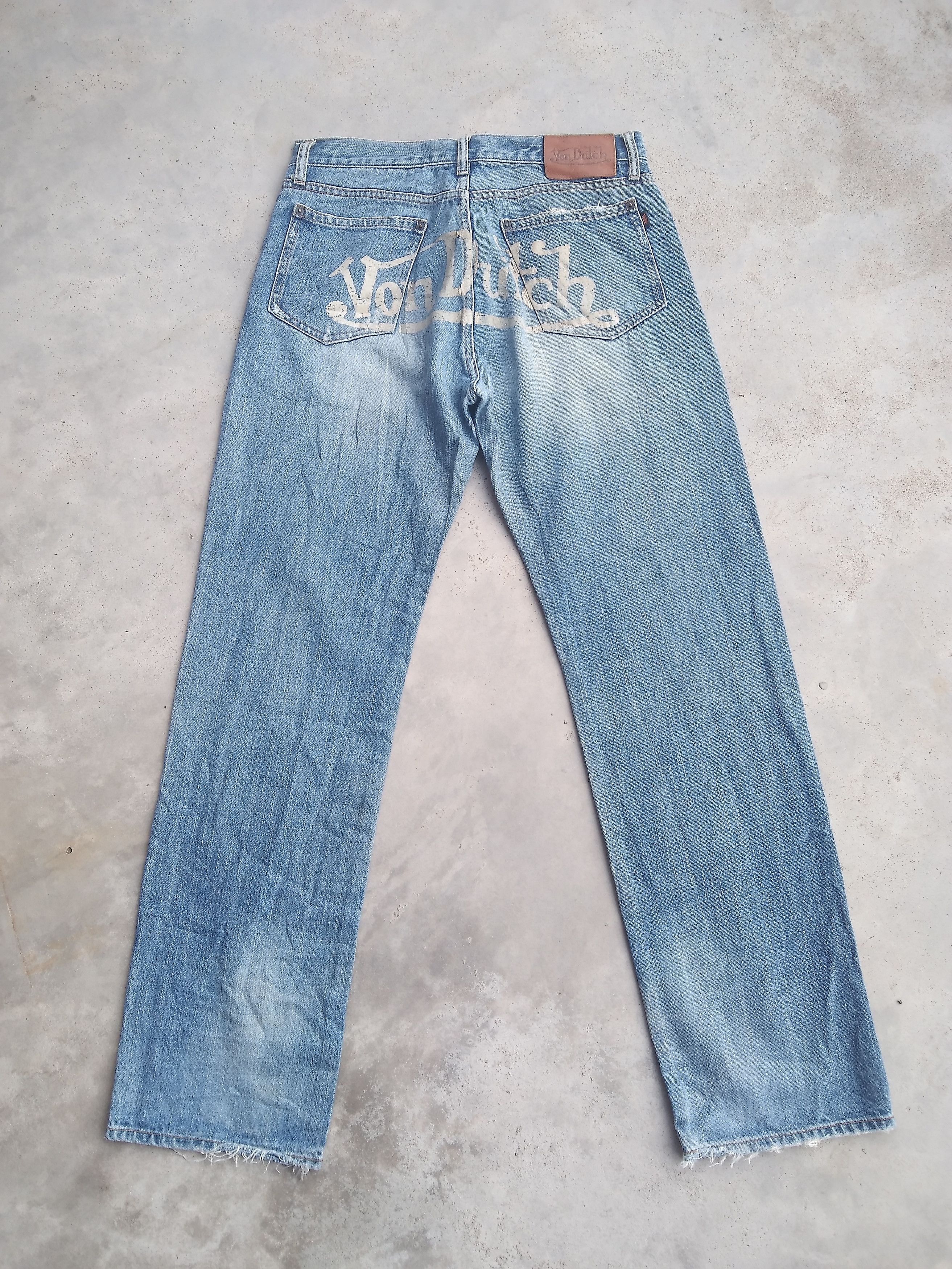 Von Dutch Vintage Von Dutch Big Logo Straight Leg Jeans 31x32 Size US 31 - 1 Thumbnail
