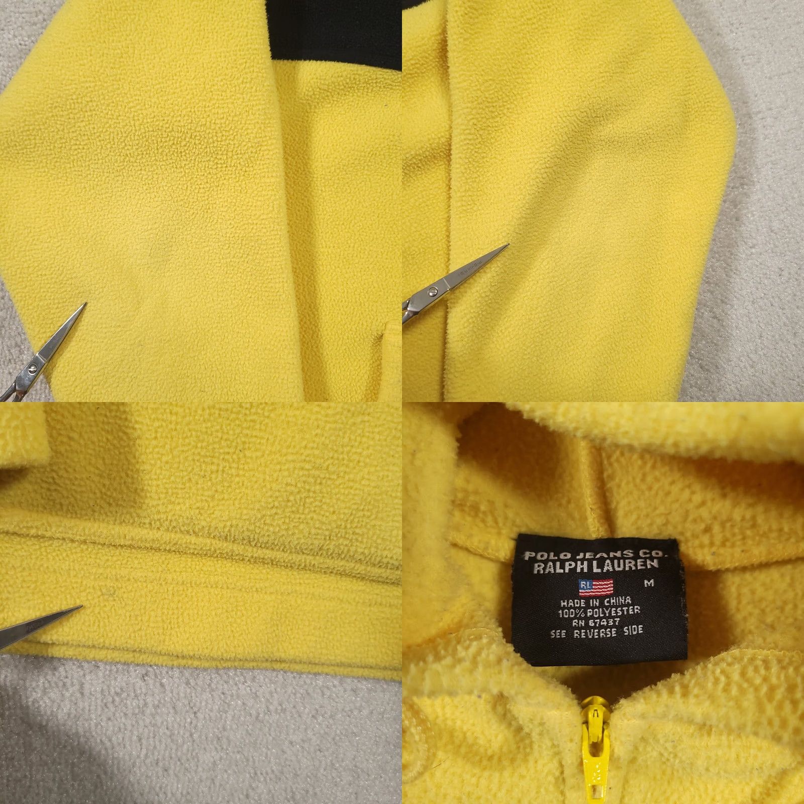 Polo Ralph Lauren VINTAGE Polo Jeans Oversized Yellow Pullover Hoodie Shirt Mens M 90s Y2K Size US M / EU 48-50 / 2 - 8 Thumbnail