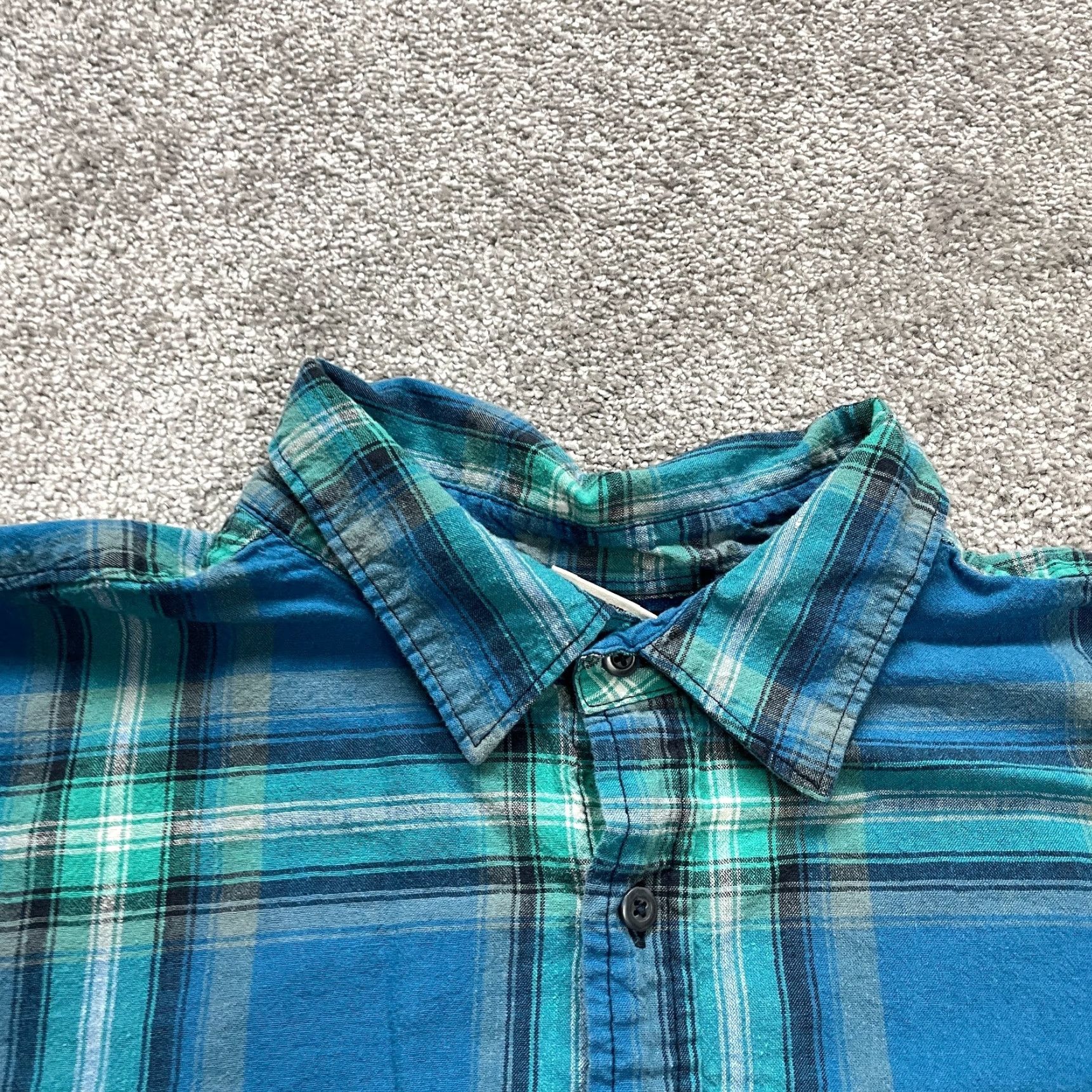 The North Face The North Face Plaid Shirt Mens XL Blue Short Sleeve Button-Down Cotton Size US XL / EU 56 / 4 - 3 Thumbnail