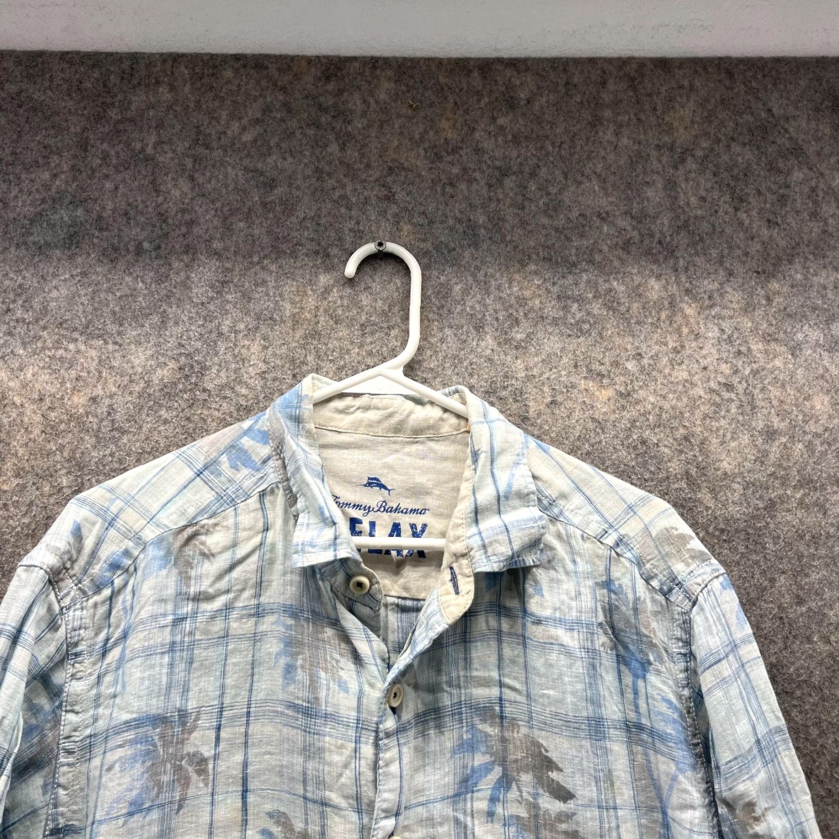 Tommy Bahama Tommy Bahama Shirt Men Medium Adult Blue Linen Relax Casual Button Down Plaid Size US M / EU 48-50 / 2 - 2 Thumbnail