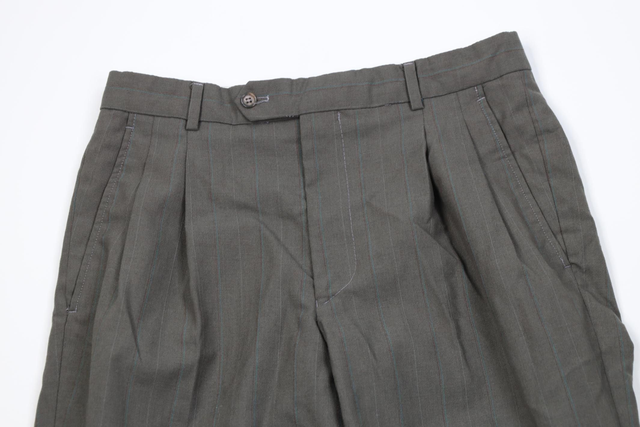 Vintage Vintage 90s Streetwear Knit Striped Wide Leg Chino Pants Size US 32 / EU 48 - 2 Thumbnail