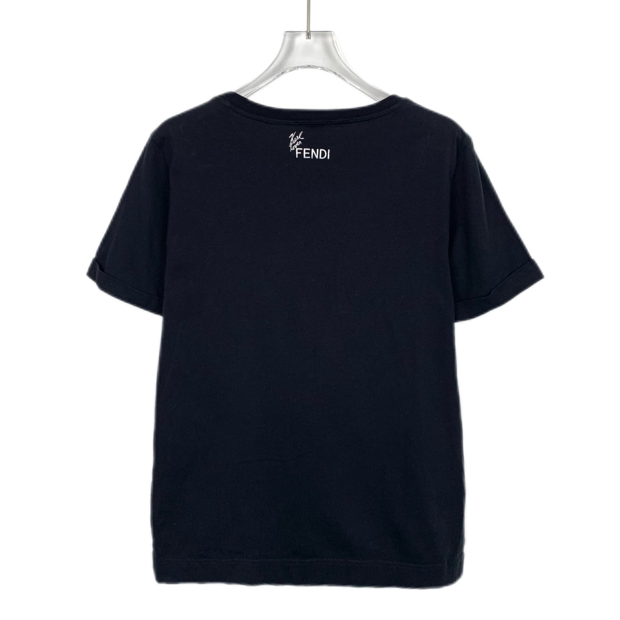 Fendi Fendi Womens T-Shirt Black With Red Graphic Print Size 40 Co Size S / US 4 / IT 40 - 2 Thumbnail
