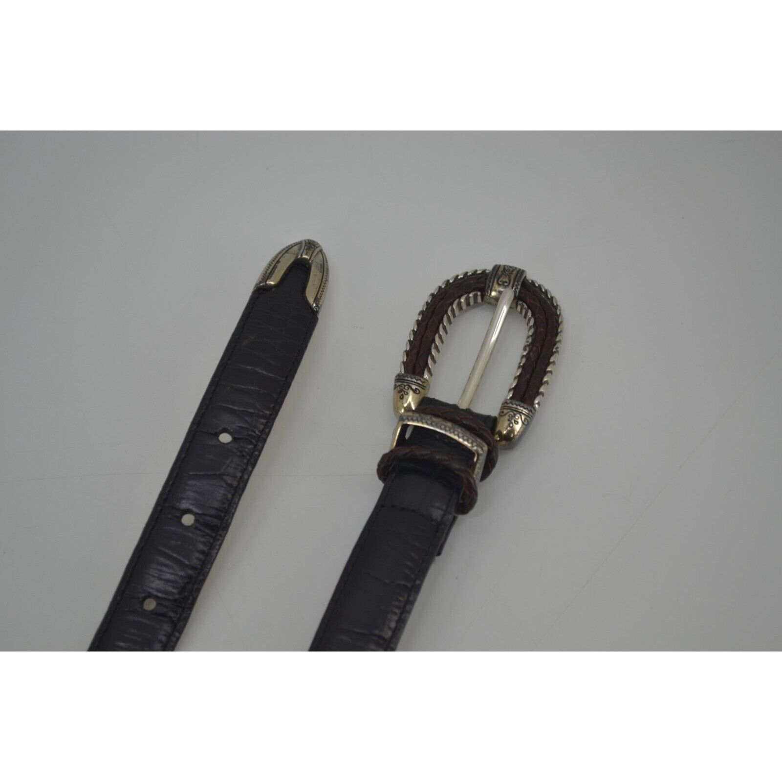 Brighton Brighton Croc Embossed #40253 Black Leather M / 30 Size ONE SIZE - 4 Thumbnail