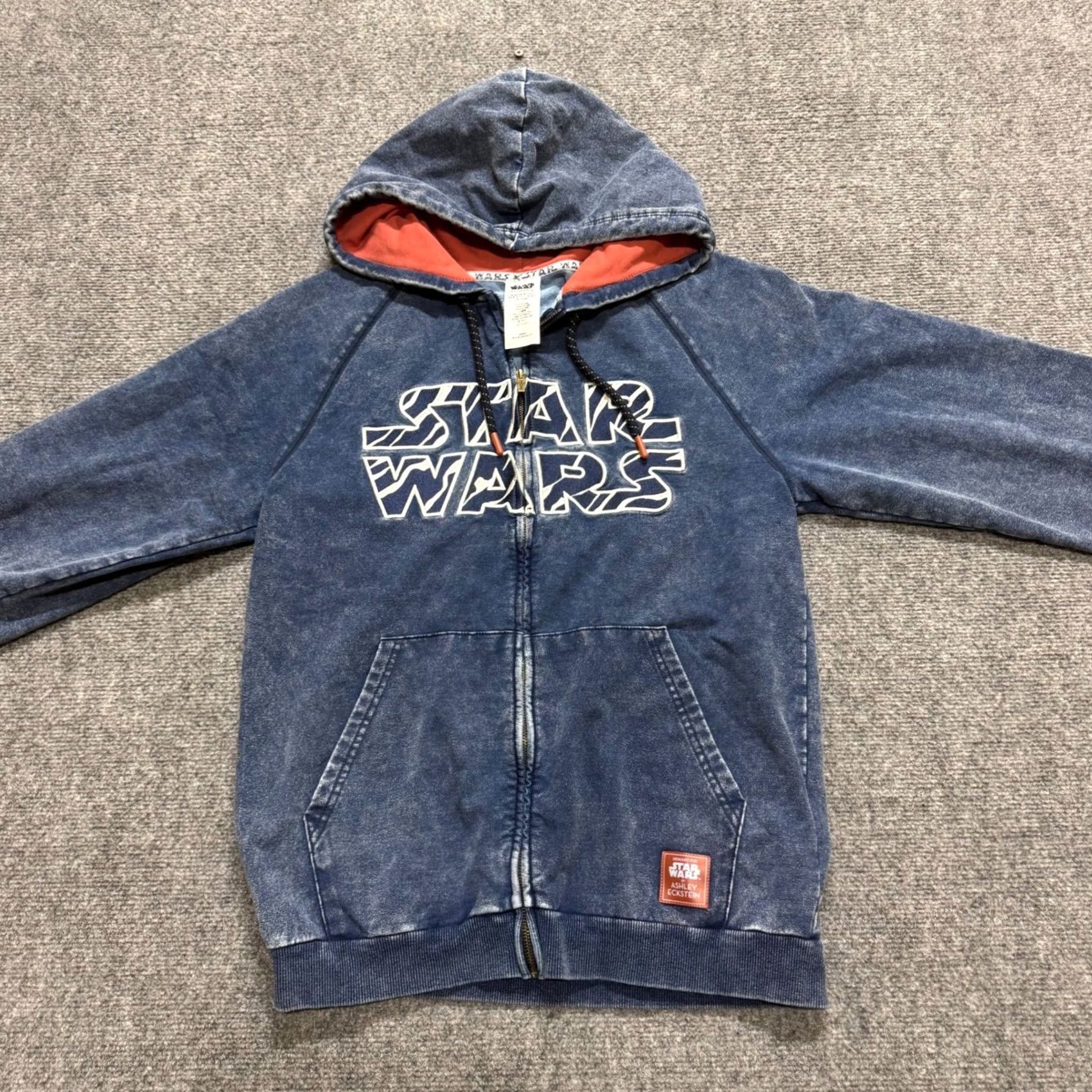Disney VINTAGE Star Wars Full-zip Jacket Mens S Navy Blue Stone Washed 90s Disney Red Size US S / EU 44-46 / 1 - 3 Thumbnail