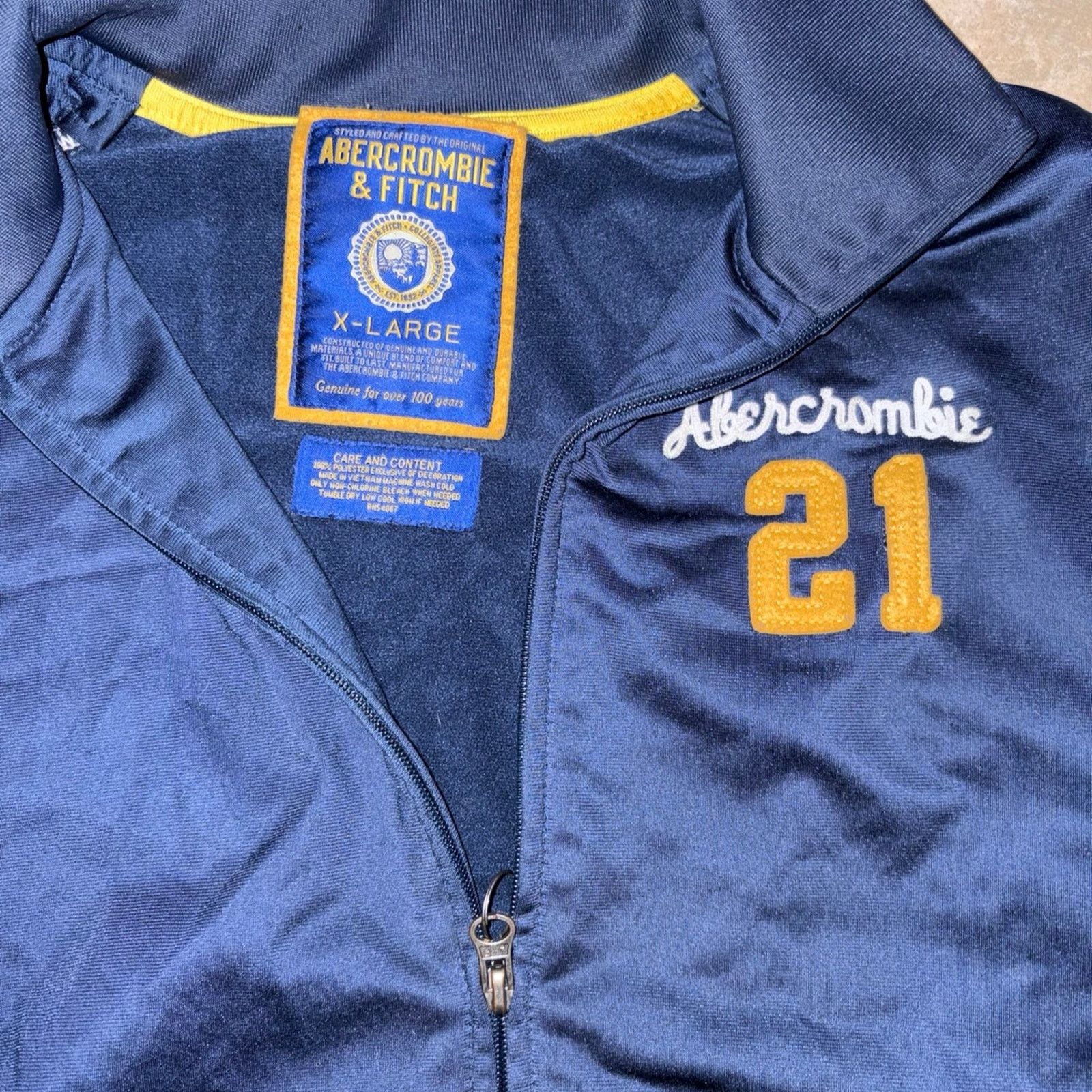 Abercrombie & Fitch Abercrombie & Fitch jacket women’s XL navy yellow Size XL / US 12-14 / IT 48-50 - 3 Thumbnail