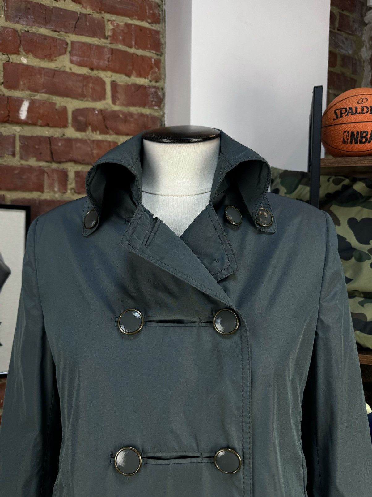 Stella McCartney × Vintage STELLA McCARTNEY 2008 Massive Button Belt Trench Jacket Size M / US 6-8 / IT 42-44 - 3 Thumbnail