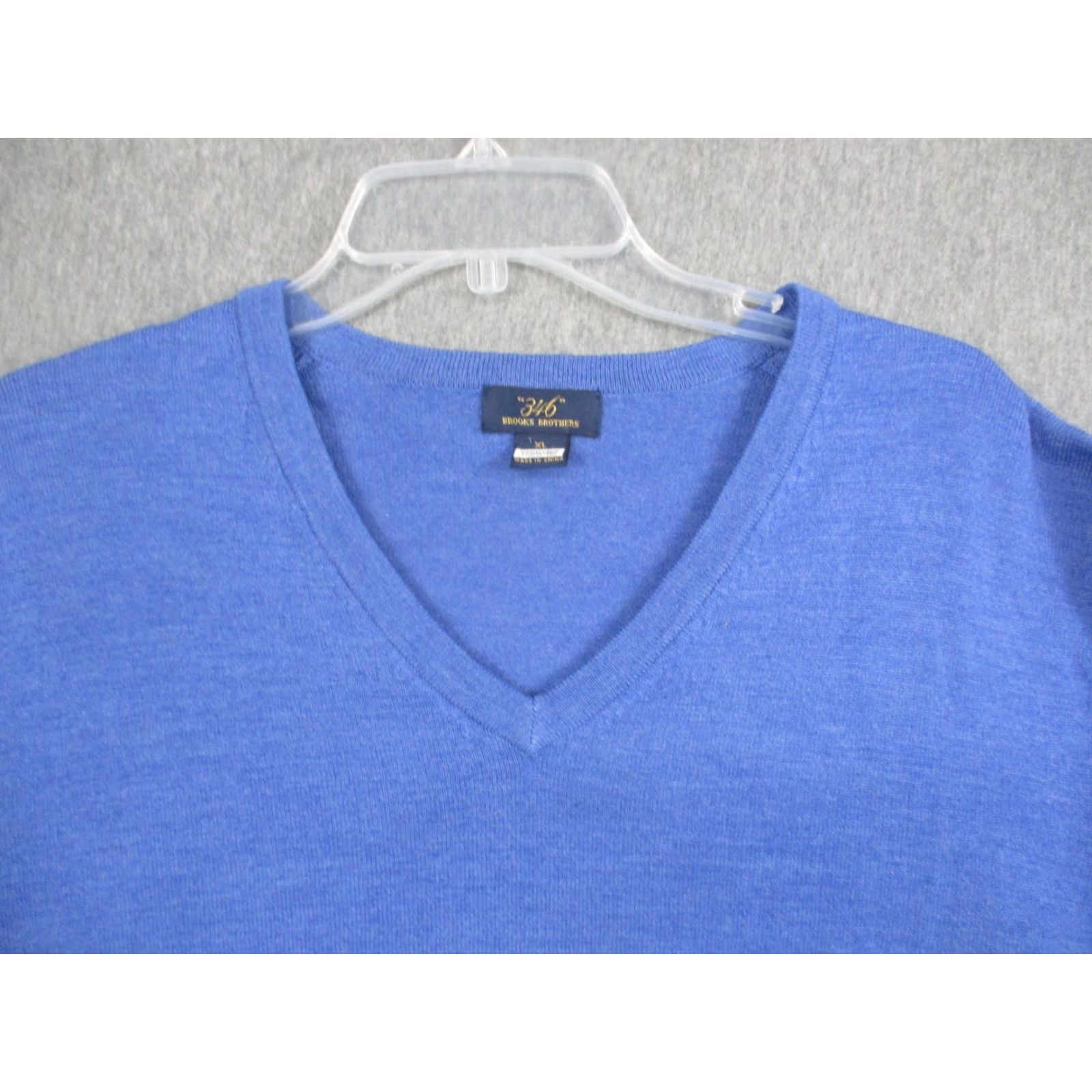 Brooks Brothers Brooks Brothers 346 Sweater Mens XL Blue Merino Wool V Neck Soft Knit Pullover Size US XL / EU 56 / 4 - 2 Thumbnail