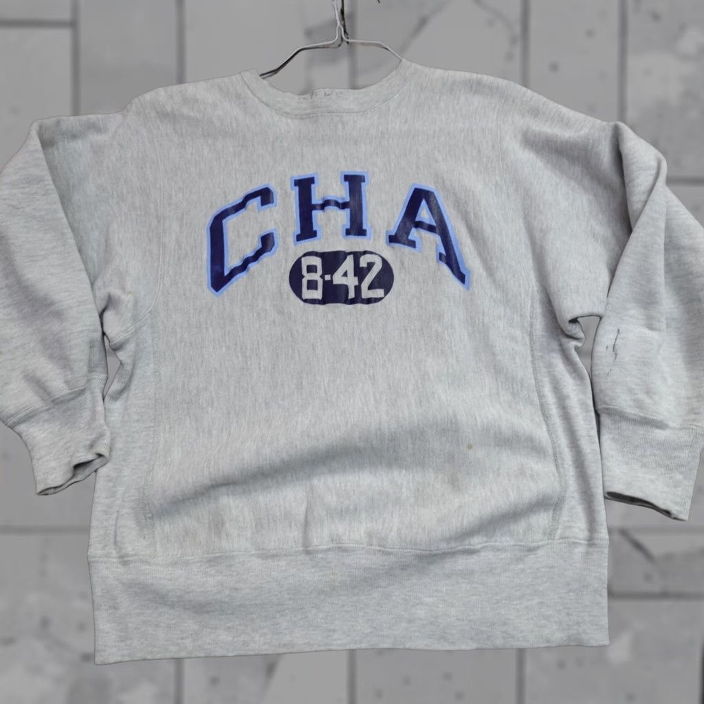 Champion VINTAGE Champion Sweatshirt Small Gray Champion Reverse Weave Men S Pullover Cotton Blend 8:42/S Size US S / EU 44-46 / 1 - 1 Thumbnail