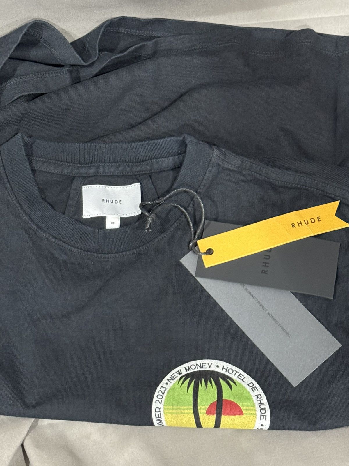 Rhude RHUDE New Money Tee Shirt Black size XS NWT Size US XS / EU 42 / 0 - 9 Thumbnail