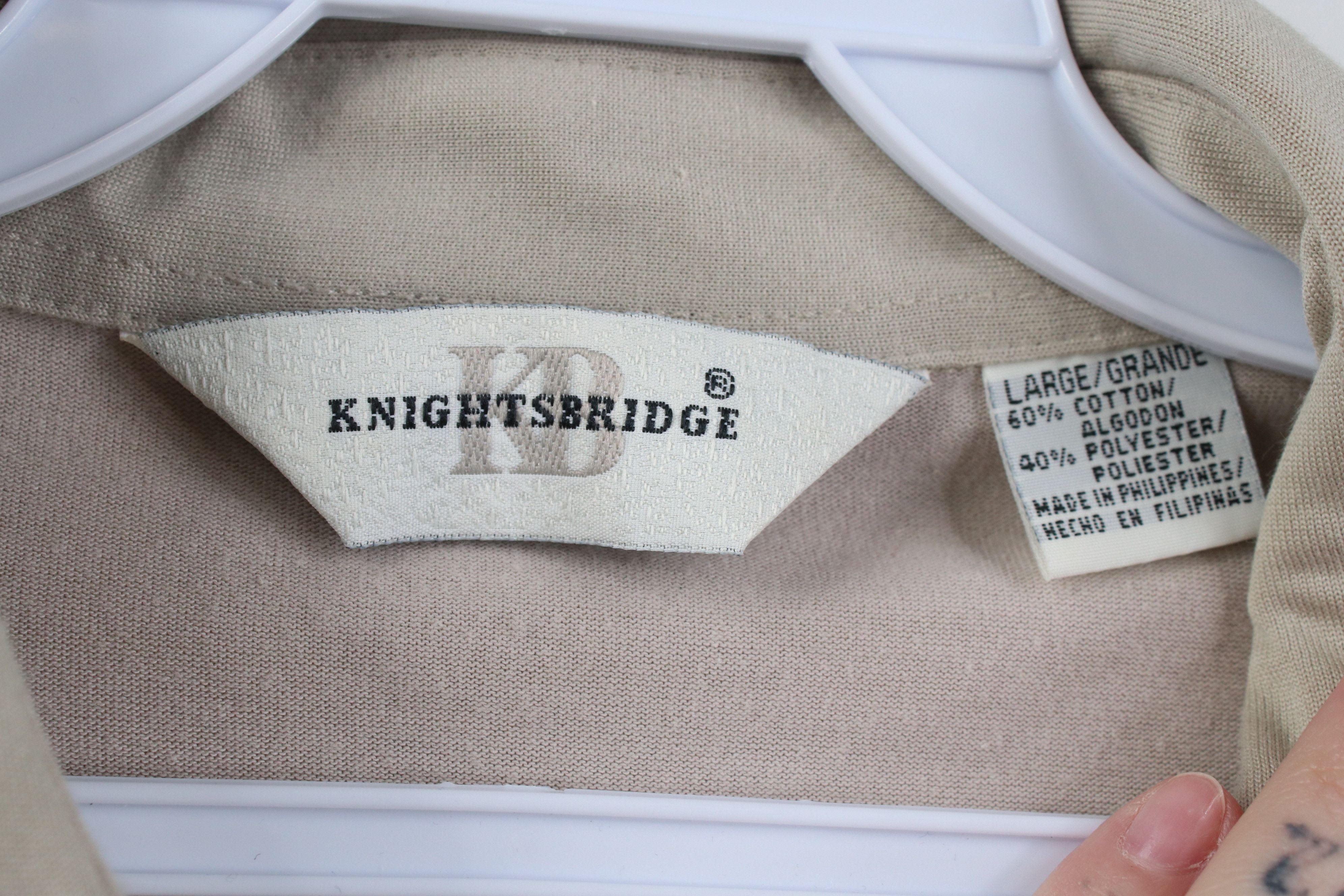 Vintage Vintage 90s Streetwear Knit Collared Golf Polo Shirt Tan Size US L / EU 52-54 / 3 - 8 Thumbnail