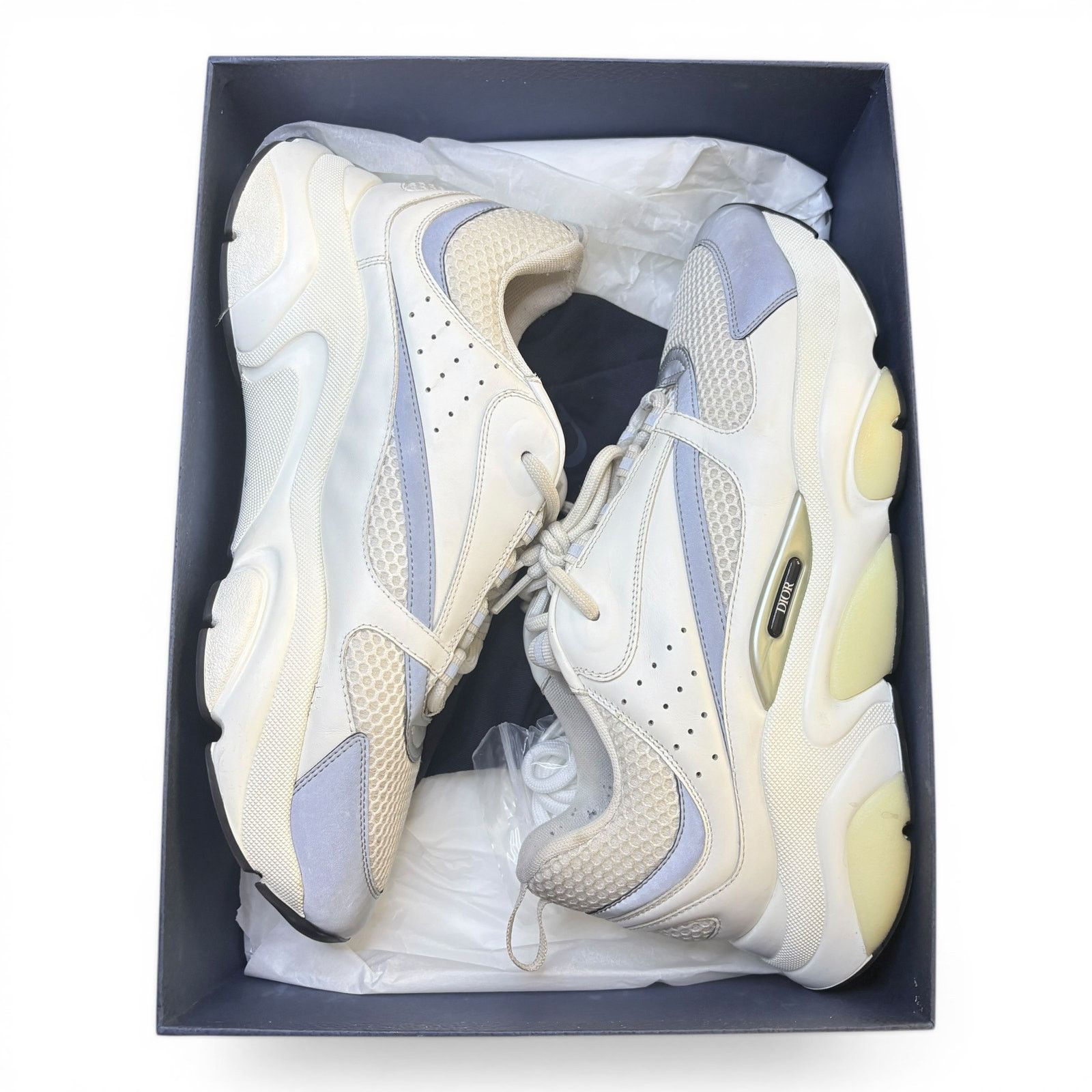 Dior Dior B22 Reflective Low Top White Sneakers | Size 44 (11US) Size US 11 / EU 44 - 2 Thumbnail