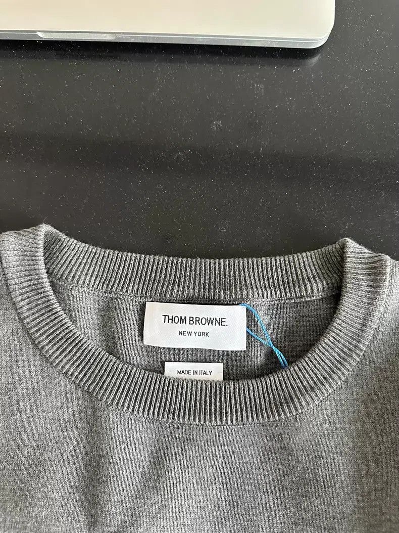 Thom Browne Thom Browne Grey Knit Sweater Size US XXL / EU 58 / 5 - 3 Thumbnail