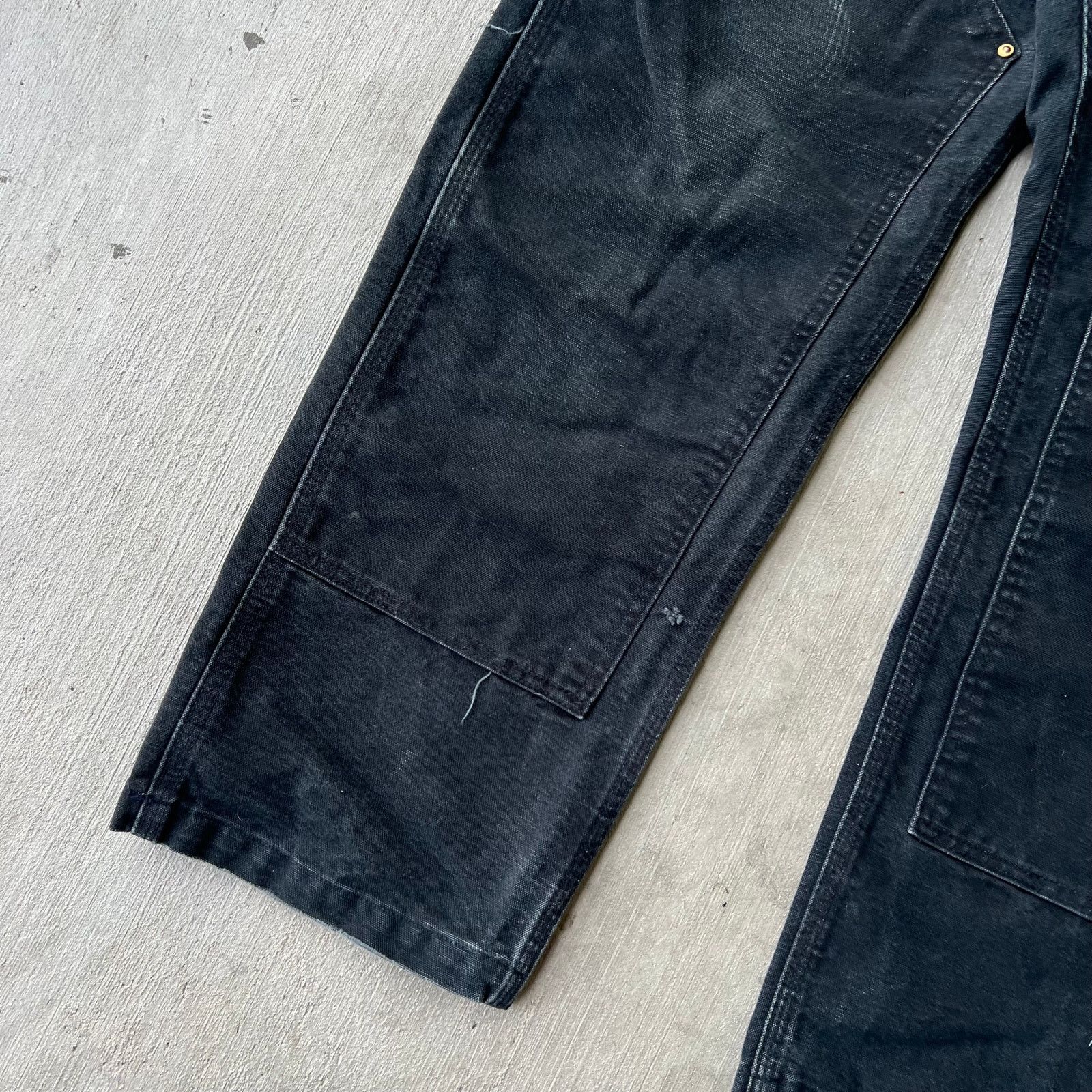 Carhartt × Vintage Carhartt faded black double knee work wear carpenter pants Size US 31 - 8 Thumbnail