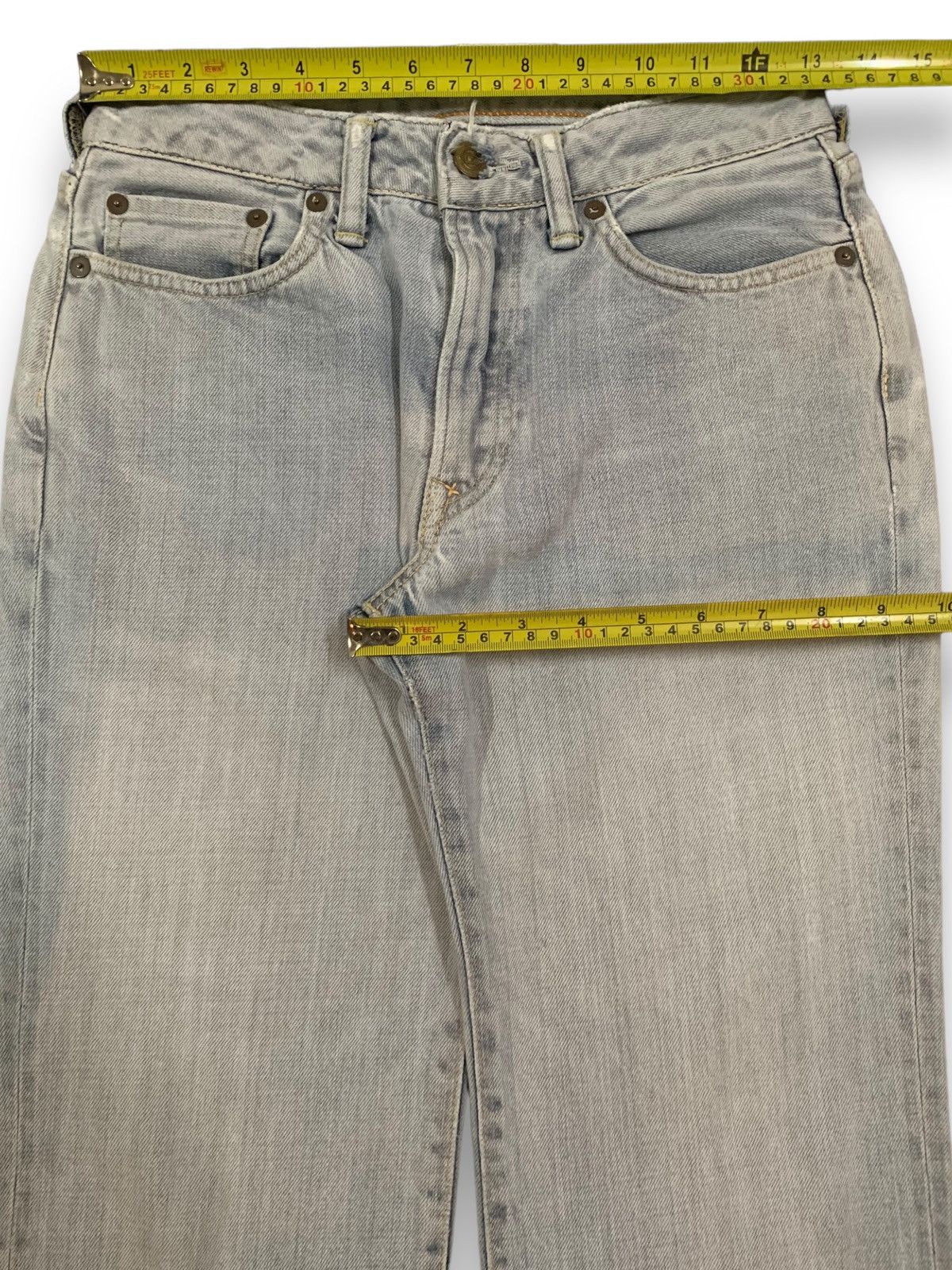 45rpm Vintage Japanese Brand 45rpm Slim Straight Ripped Jeans Size US 27 - 16 Thumbnail