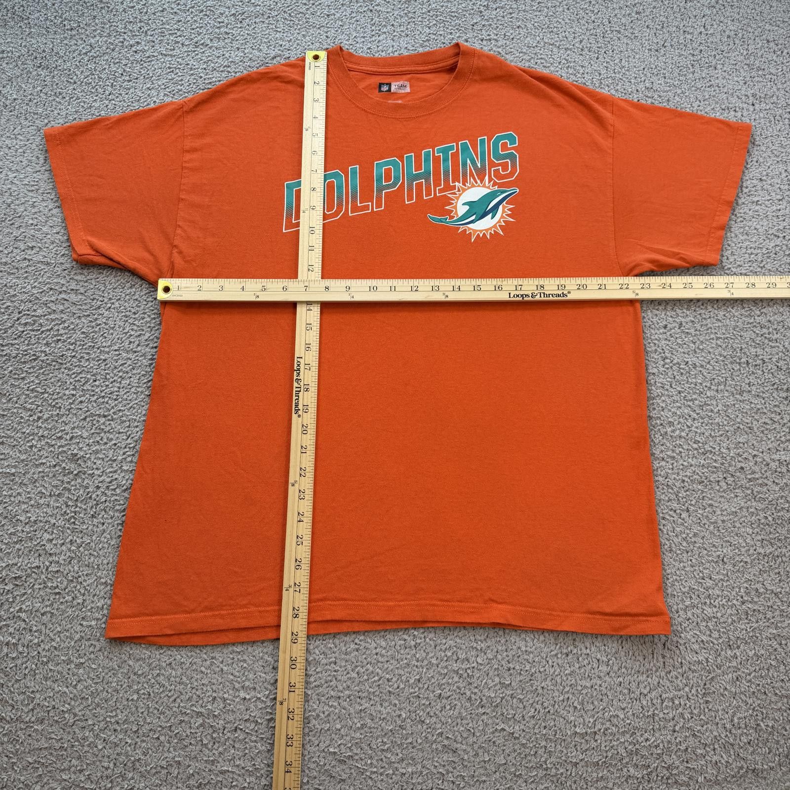 NFL Miami Dolphins NFL Team Apparel Orange Graphic T Shirt Mens Size US XL / EU 56 / 4 - 3 Thumbnail
