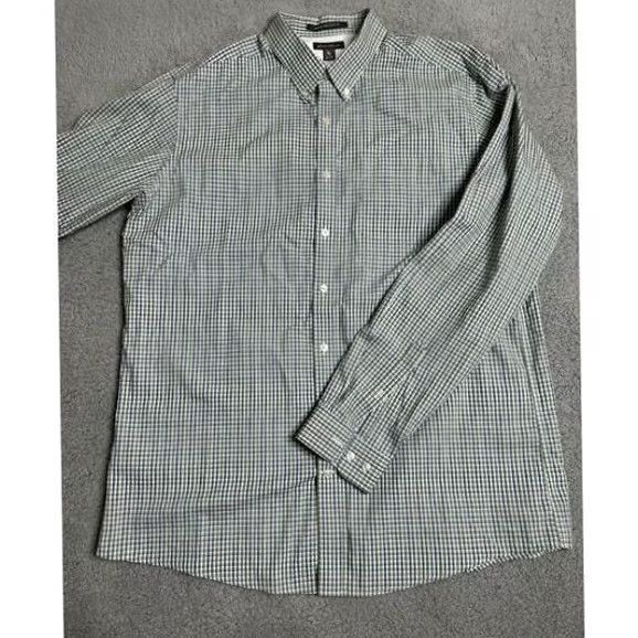 Eddie Bauer Eddie Bauer Button-Down Shirt Plaid Green Blue 100% Cotton Mens XLT Tall Long Sleeve Button-Up Shirt Size US XL / EU 56 / 4 - 2 Thumbnail