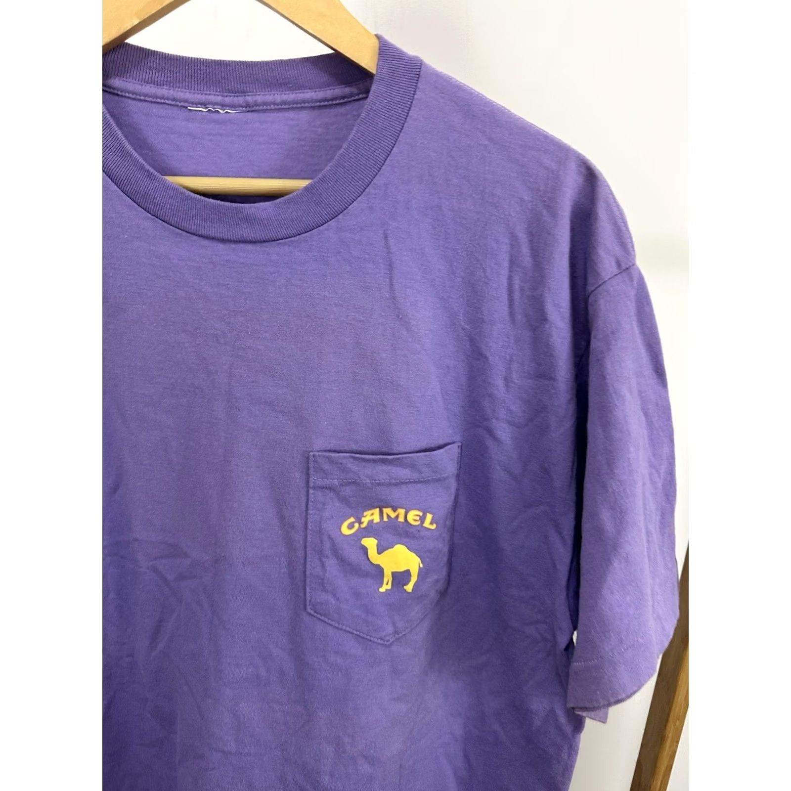 Camel VTG 90s Box Logo T-Shirt Purple XL Mens Casual Unbranded Dirt-Free Vintage Slim Fit? Size US XL / EU 56 / 4 - 4 Thumbnail