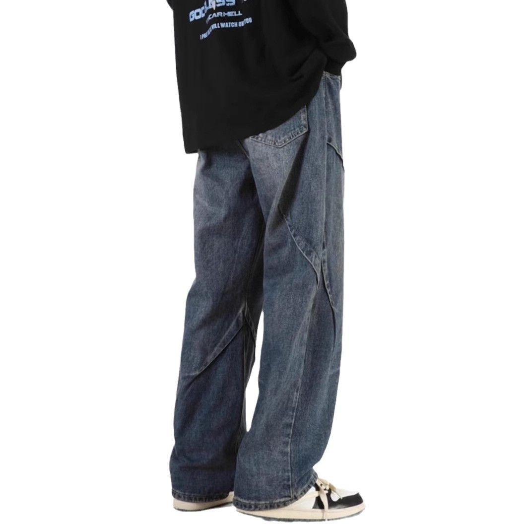 Japanese Brand × Jean Retro loose straight leg wide leg jeans Size US 32 / EU 48 - 4 Thumbnail