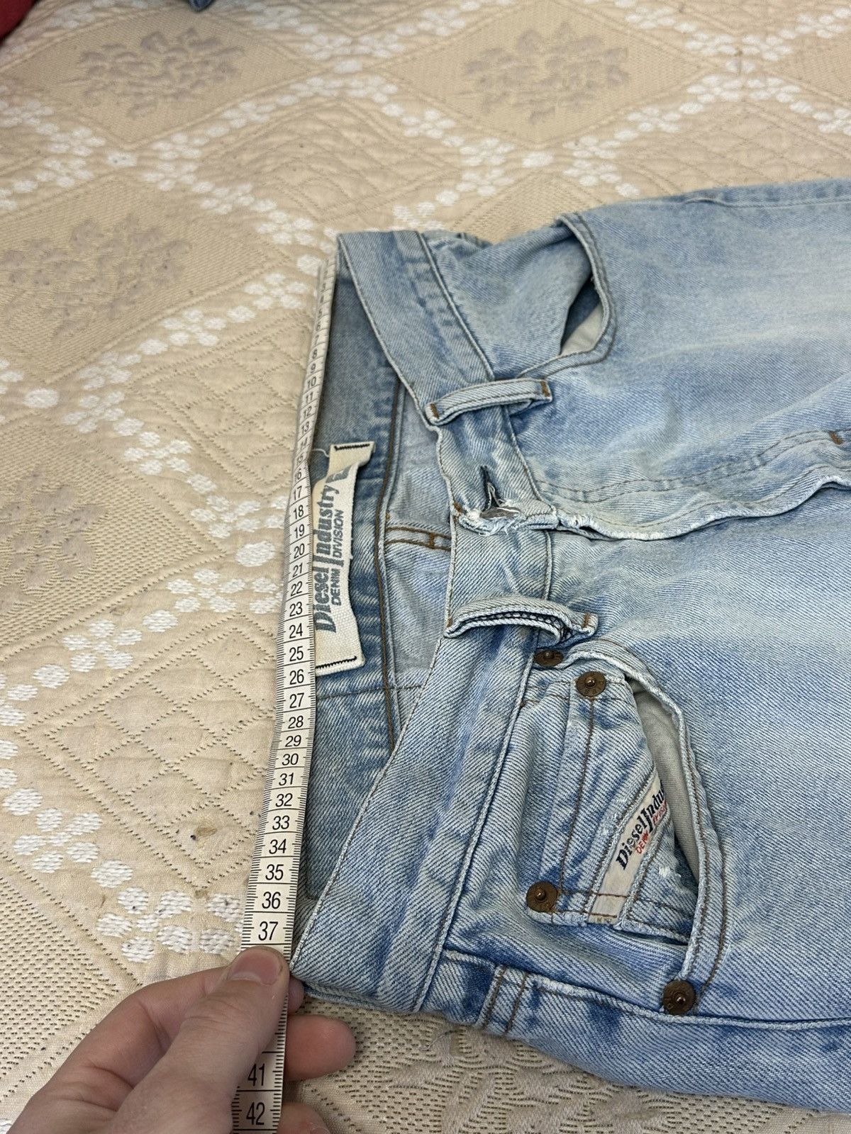 Diesel 🔥 90s Vintage Diesel Distressed Pocket Denim Jeans Y2K Pants Size US 31 - 13 Thumbnail