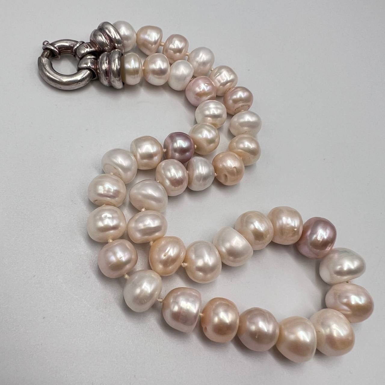 Jewelry x Vintage Necklace Natural Mother Of Pearl Sterling Silver 925, Women's