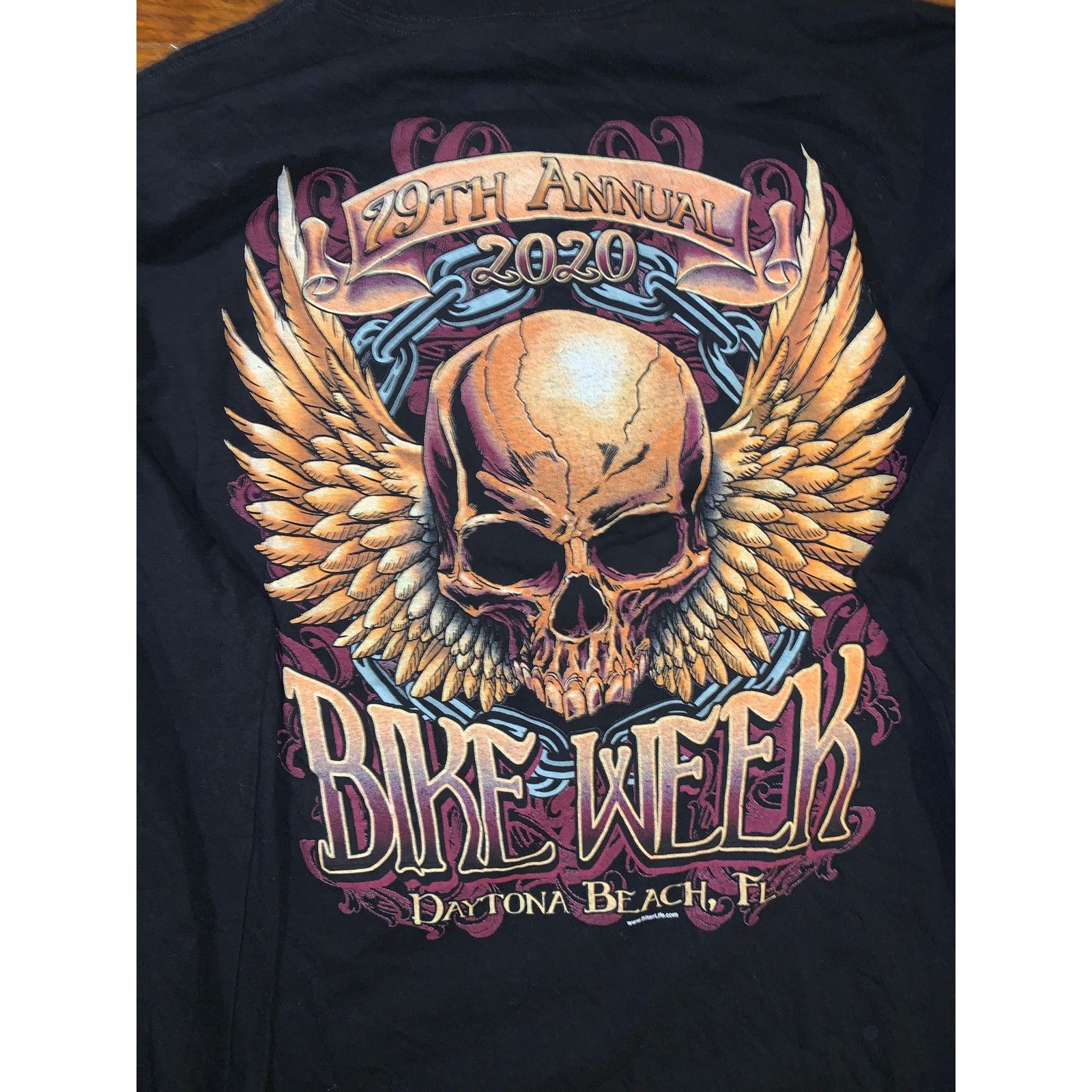 Harley Davidson × Other Bike Week 2020 Long Sleeve T Shirt 2XL Black Skull Biker Size US XXL / EU 58 / 5 - 3 Thumbnail