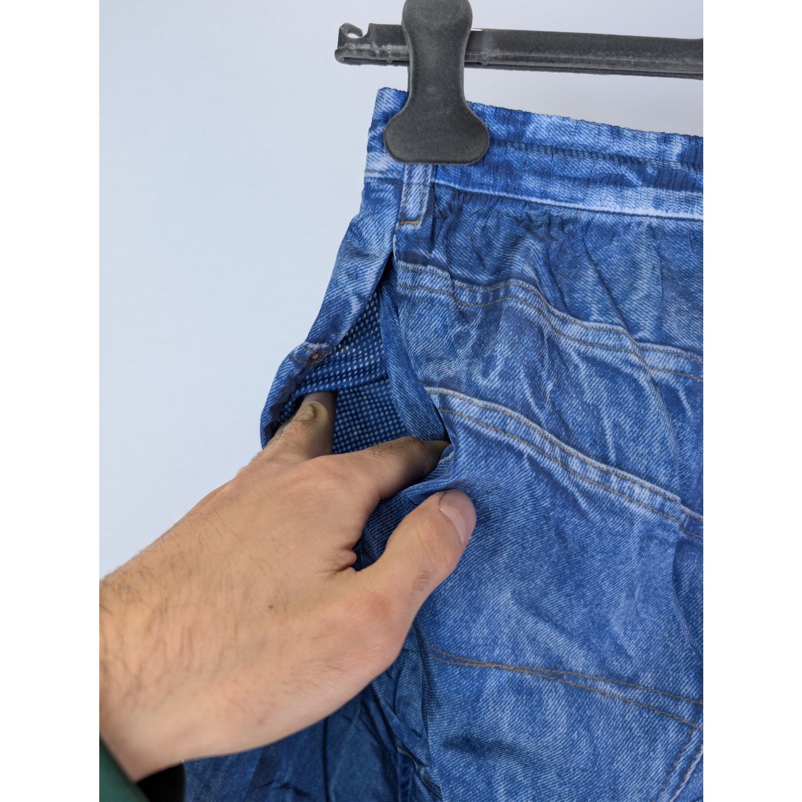 Balenciaga o1rshd1 Trompe L'oeil Swim short in blue Size US 30 / EU 46 - 14 Thumbnail