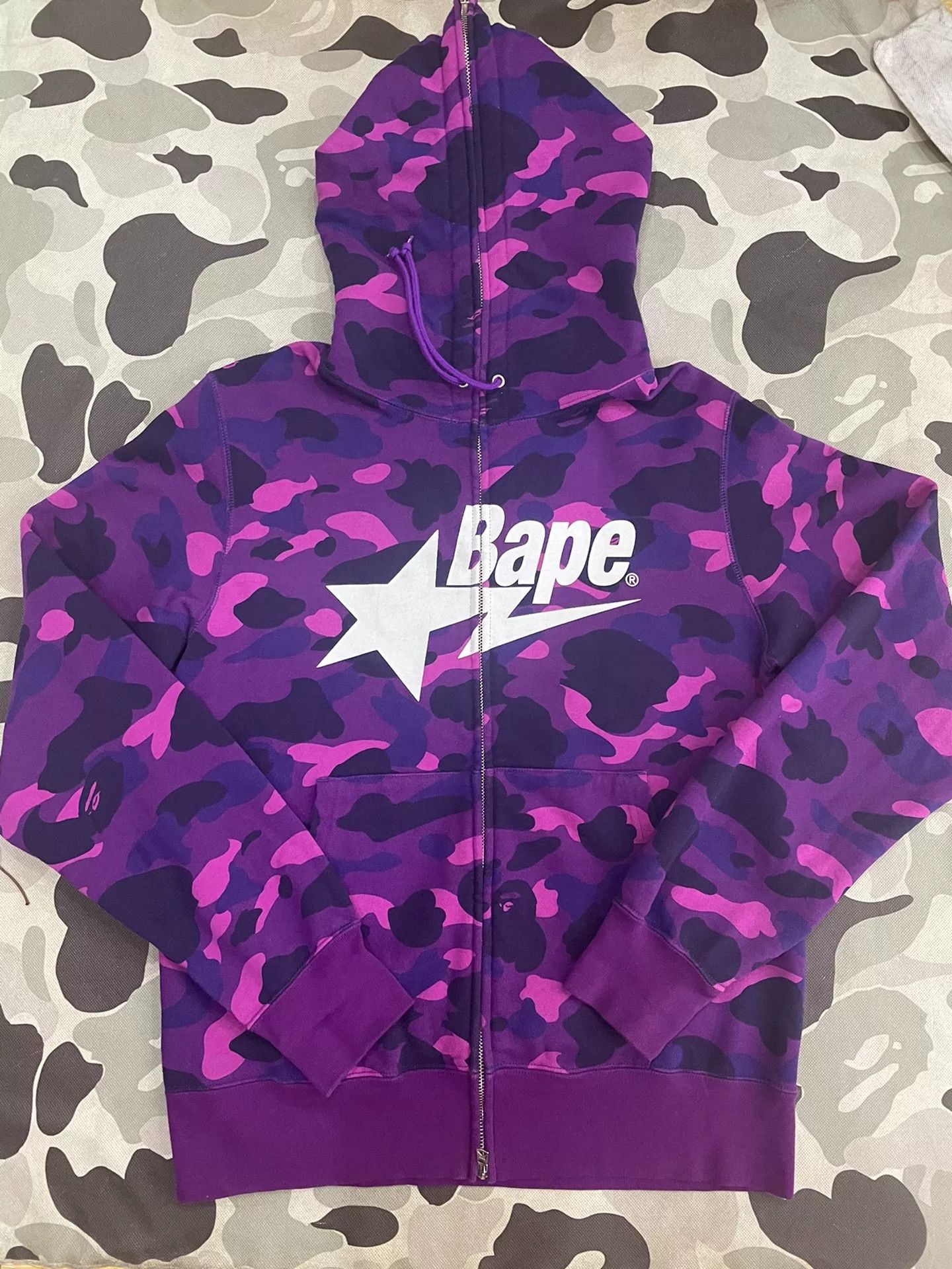 Bape Bape Purple Shark Sweatshirt Pullover Size US L / EU 52-54 / 3 - 1 Thumbnail