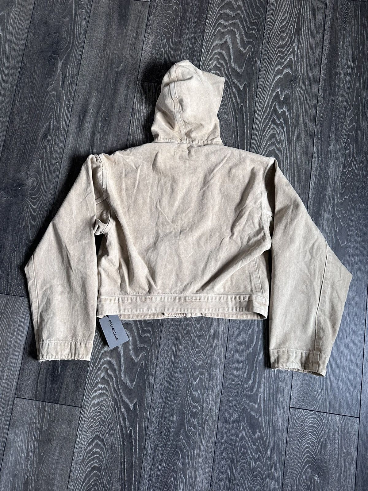 Balenciaga balenciaga fw25 cropped hooded workwear jacket Size US S / EU 44-46 / 1 - 2 Thumbnail