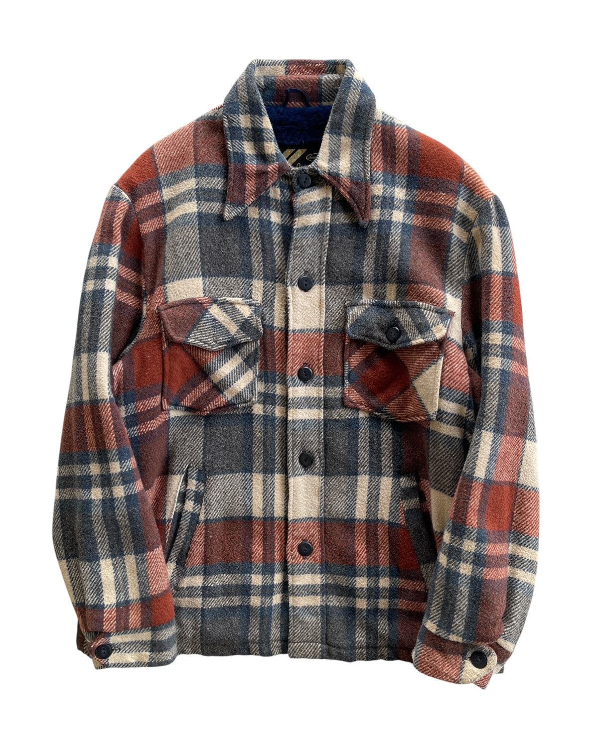 Sears 70s Sears Wool Plaid Sherpa Lining Jacket Size US M / EU 48-50 / 2 - 1 Thumbnail