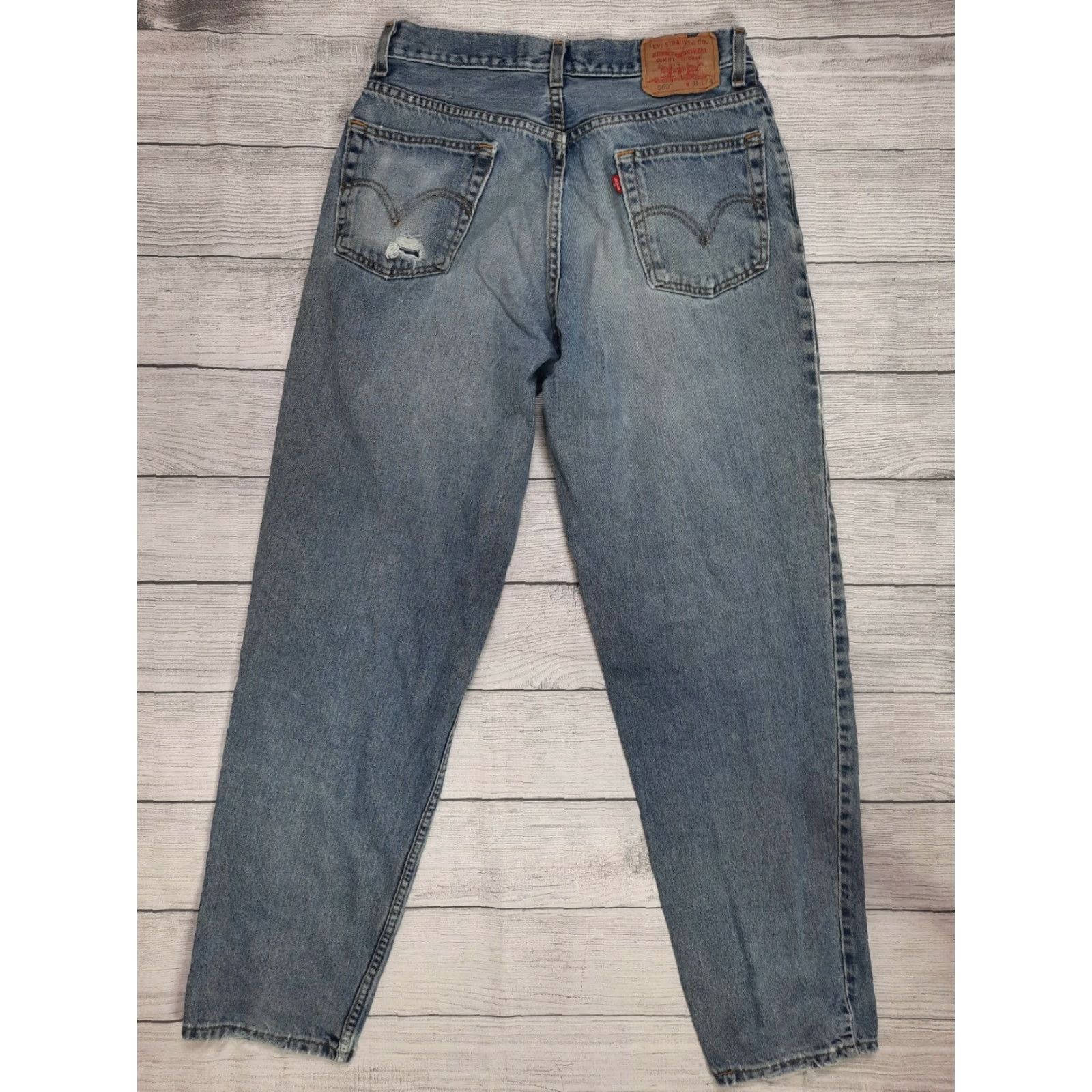 Levi's VINTAGE Levi's 560 Loose Comfort Fit Jeans Men's 31x34 (31x32) Distressed M2M Size US 31 - 5 Thumbnail