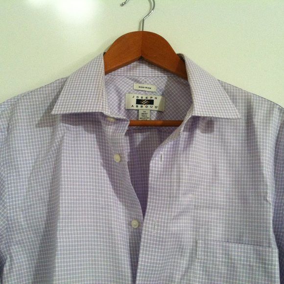 Joseph Abboud JOSEPH ABBOUD MENS LAVENDER 100%COTTON DRESS SHIRT 16/36-37 Size US L / EU 52-54 / 3 - 2 Thumbnail