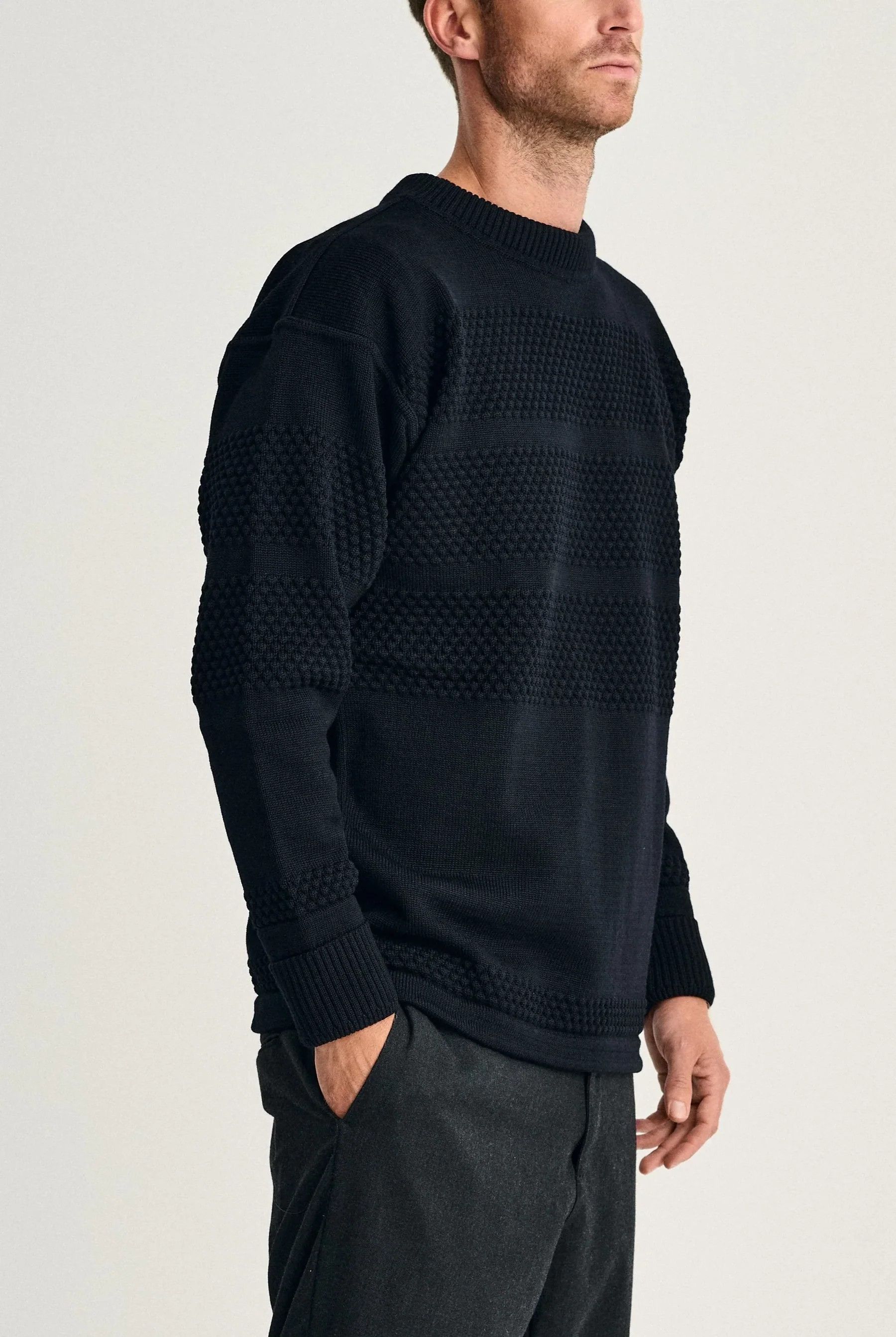 S.N.S. Herning Fisherman Crew Neck Navy Blue Size US L / EU 52-54 / 3 - 3 Thumbnail